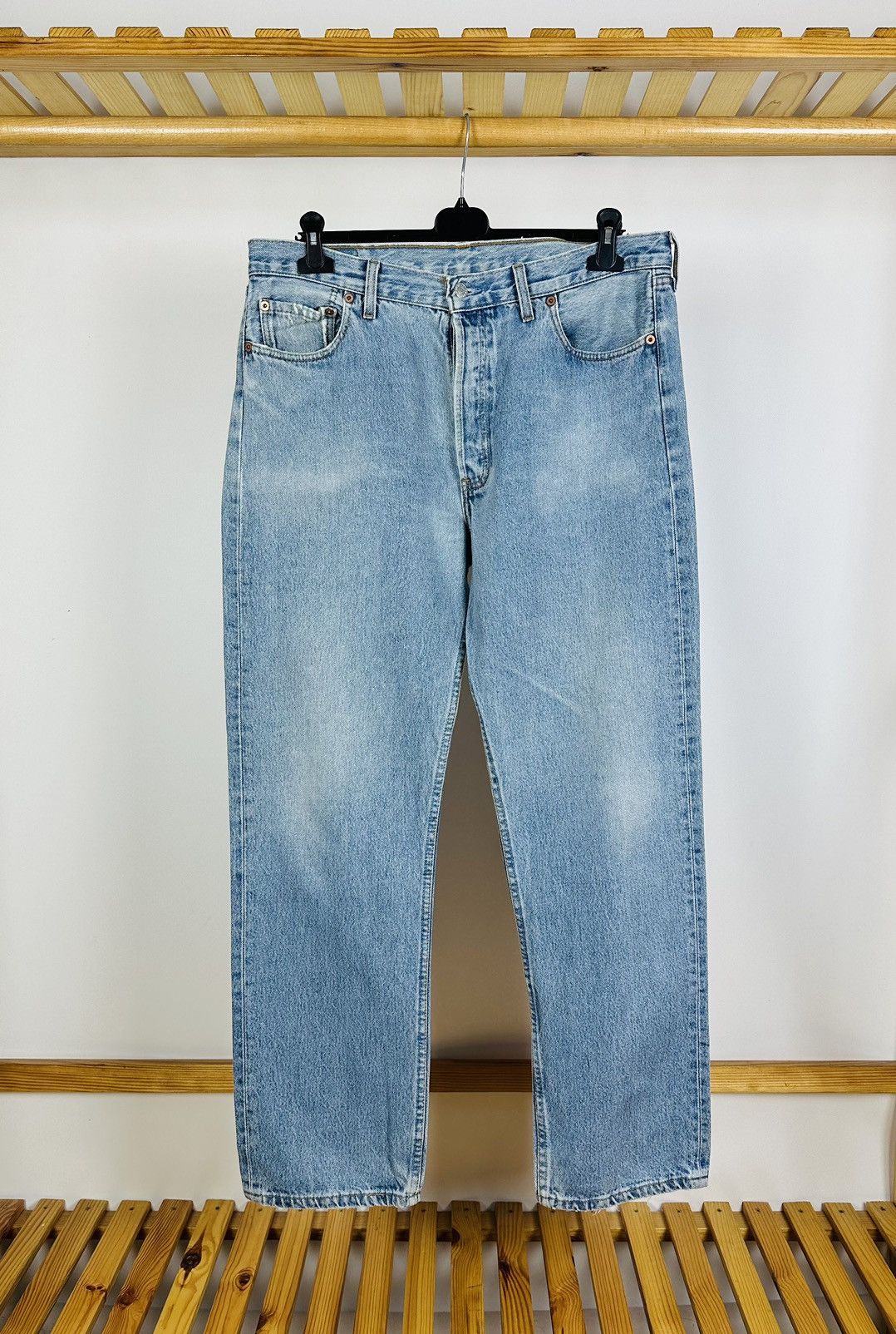 Levi's Vintage 90s Levi’s 501 Denim Jeans 38x32 Made in UK Size US 38 / EU 54 - 1 Thumbnail