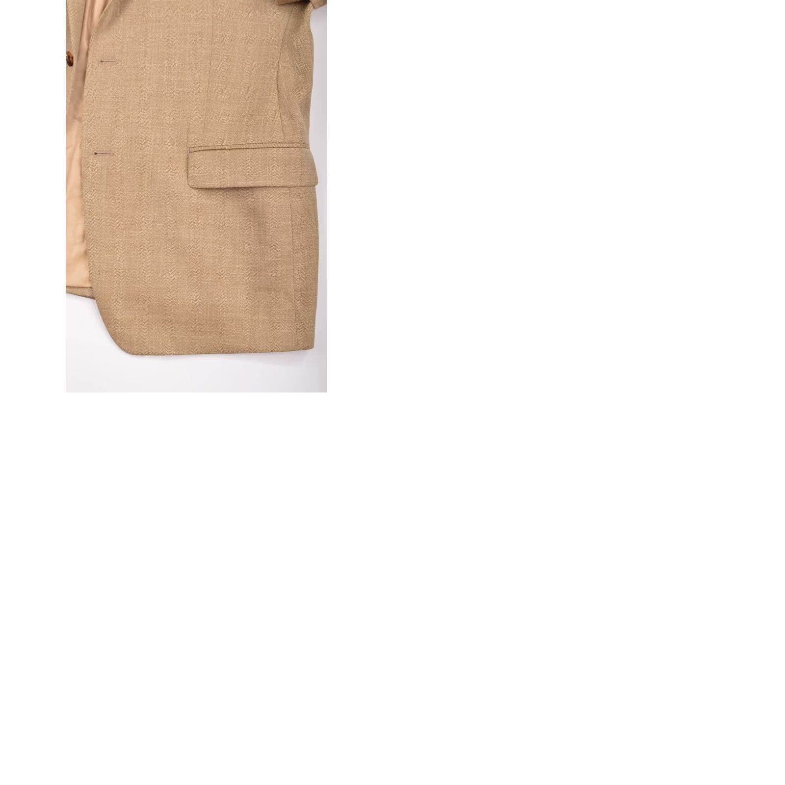 Ralph Lauren Ralph Lauren Blazer Wool Blend Herringbone Beige 44R Men Canada Made in Canada Size 44R Wool Blend Herringbone Blazer Mens Size 44R - 9 Thumbnail