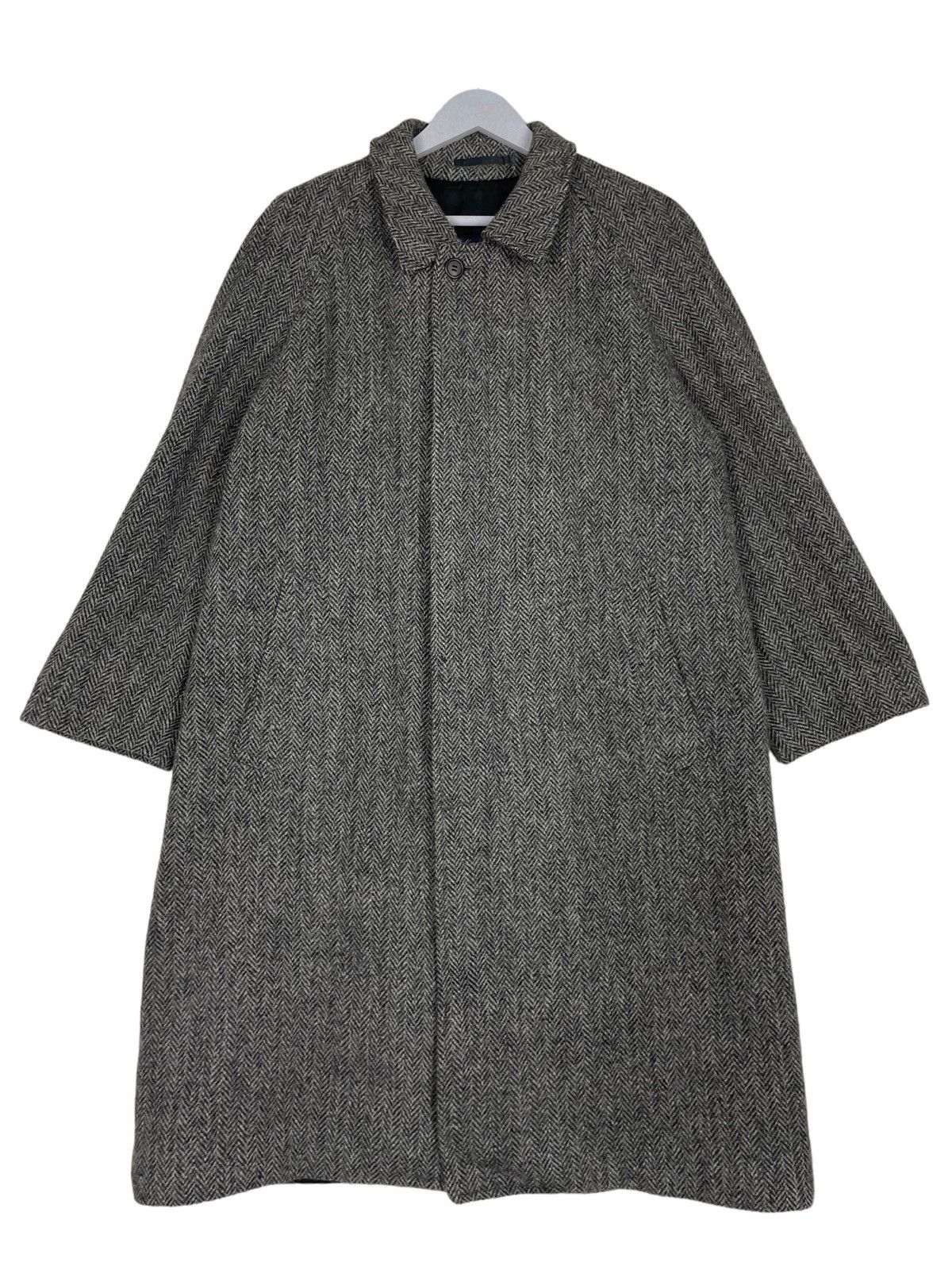 Harris Tweed × Japanese Brand 💥HARRIS TWEED HERRINGBONE LONG JACKET Size US M / EU 48-50 / 2 - 8 Thumbnail