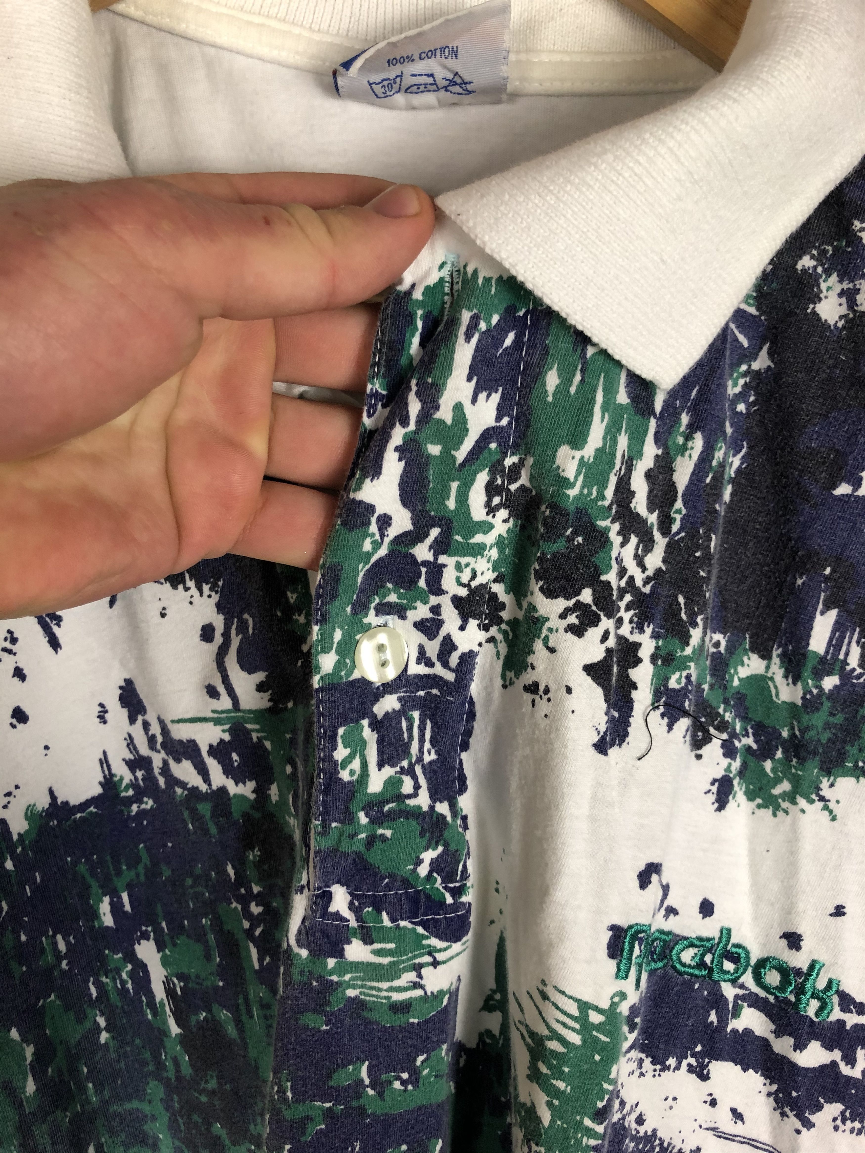Reebok Vintage Reebok Art Graphic Polo Shirt 80s Tennis Tee Size US L / EU 52-54 / 3 - 5 Thumbnail