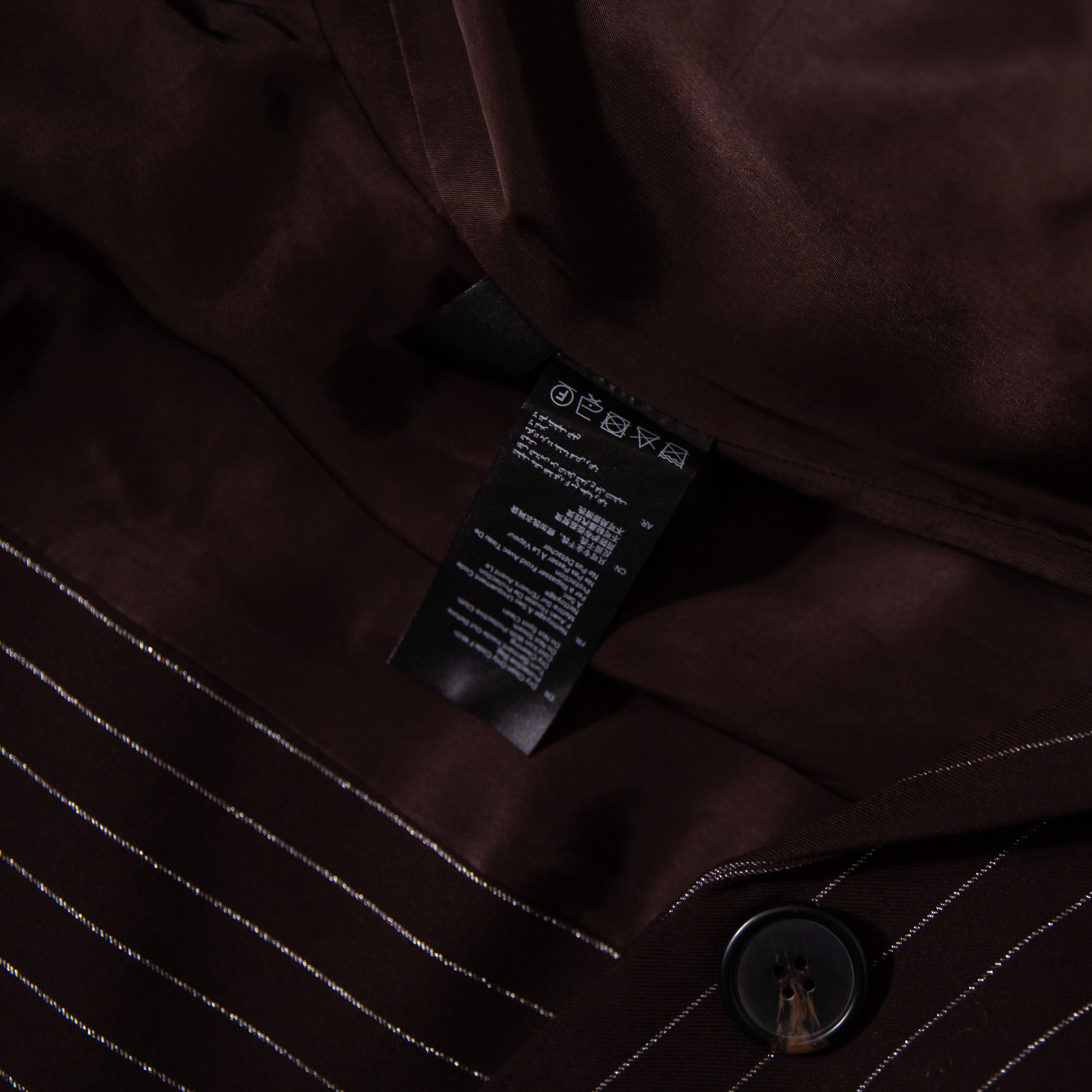 Alex Perry Alex Perry Lurex Pinstripe Chocolate Gold Size XS / US 0-2 / IT 36-38 - 3 Thumbnail
