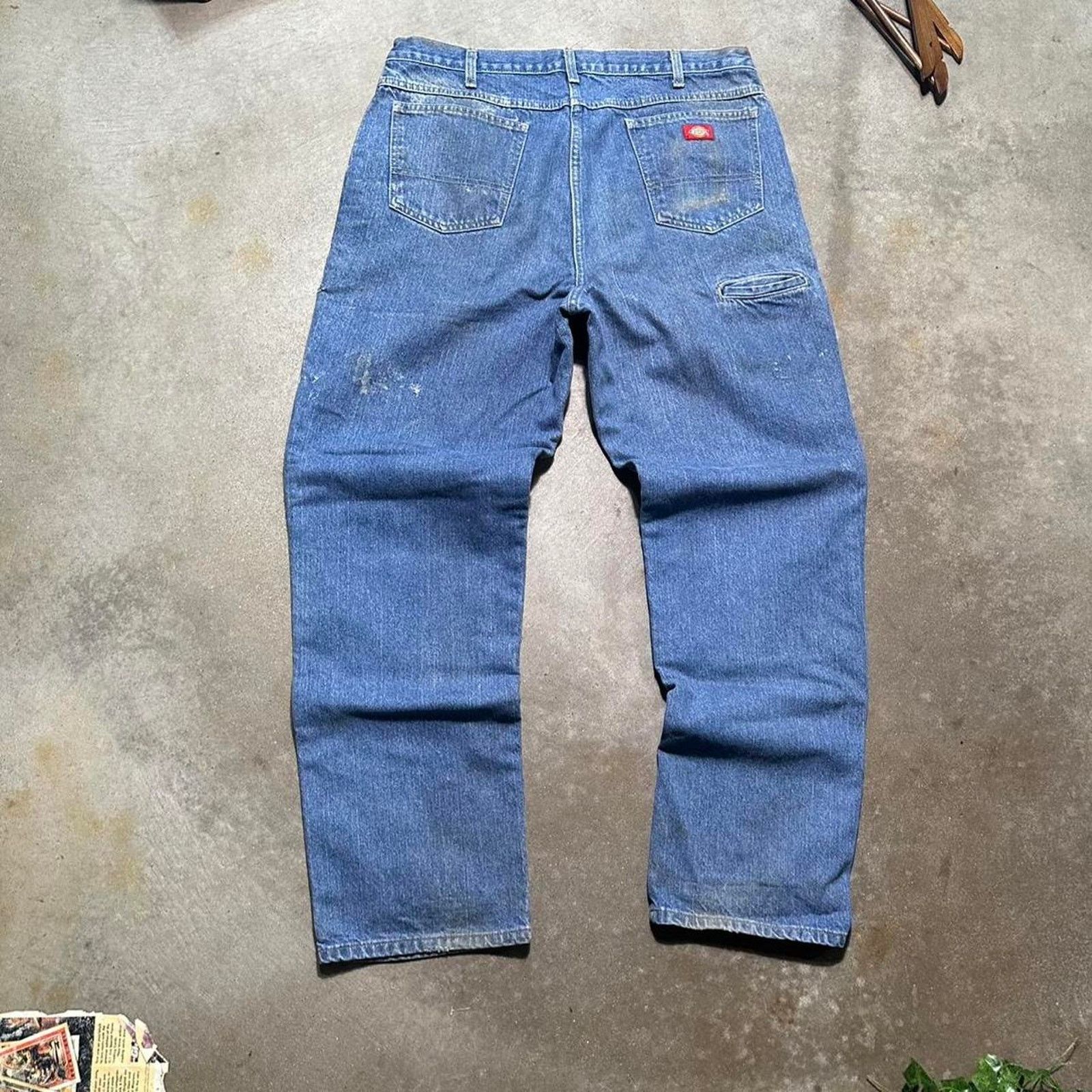 Dickies Vintage Y2K Distressed Dickies Double Knees Carpenter Jeans Size US 38 / EU 54 - 2 Thumbnail