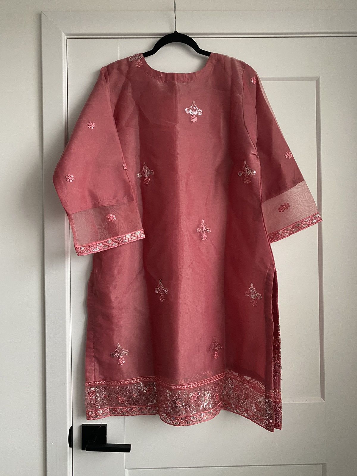 Other NWT Mehzabeen Peach/Pink Size L kurta 1pc Kameez Size L / US 10 / IT 46 - 7 Thumbnail