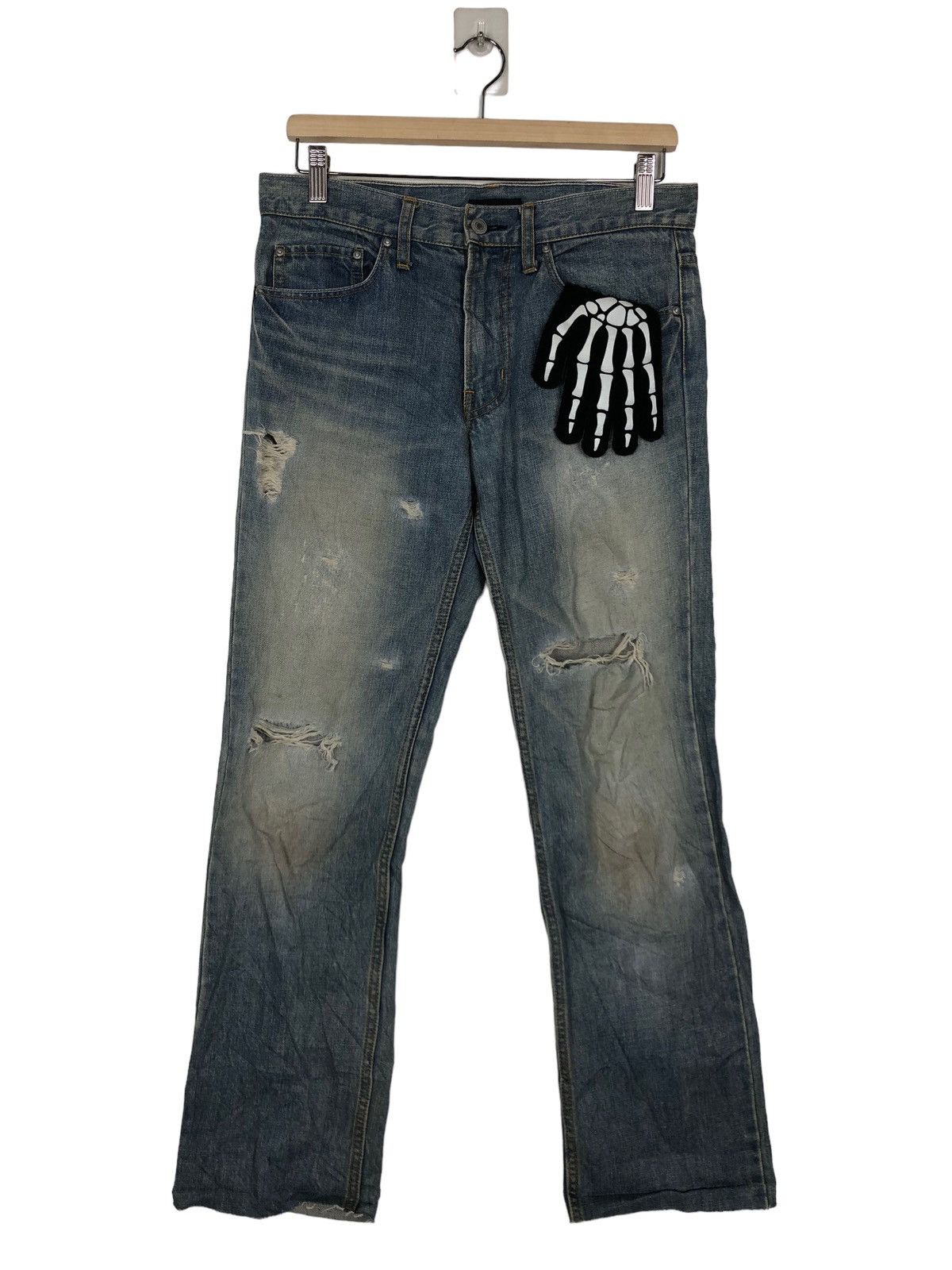 Japanese Brand 🔥90s Vintage Rare Distressed Denim Jeans Japan Issey Miyake Size US 31 - 1 Thumbnail