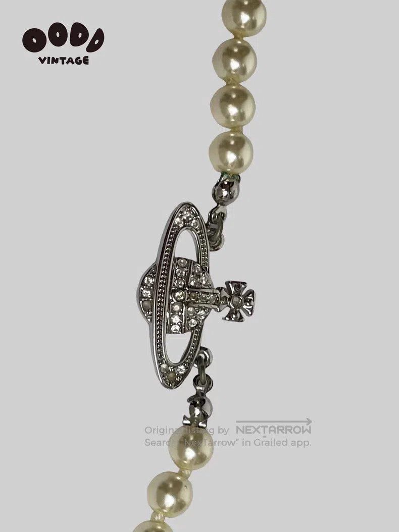 Vivienne Westwood Vivienne Westwood Saturn Pearl Necklace Choker Size ONE SIZE - 7 Thumbnail