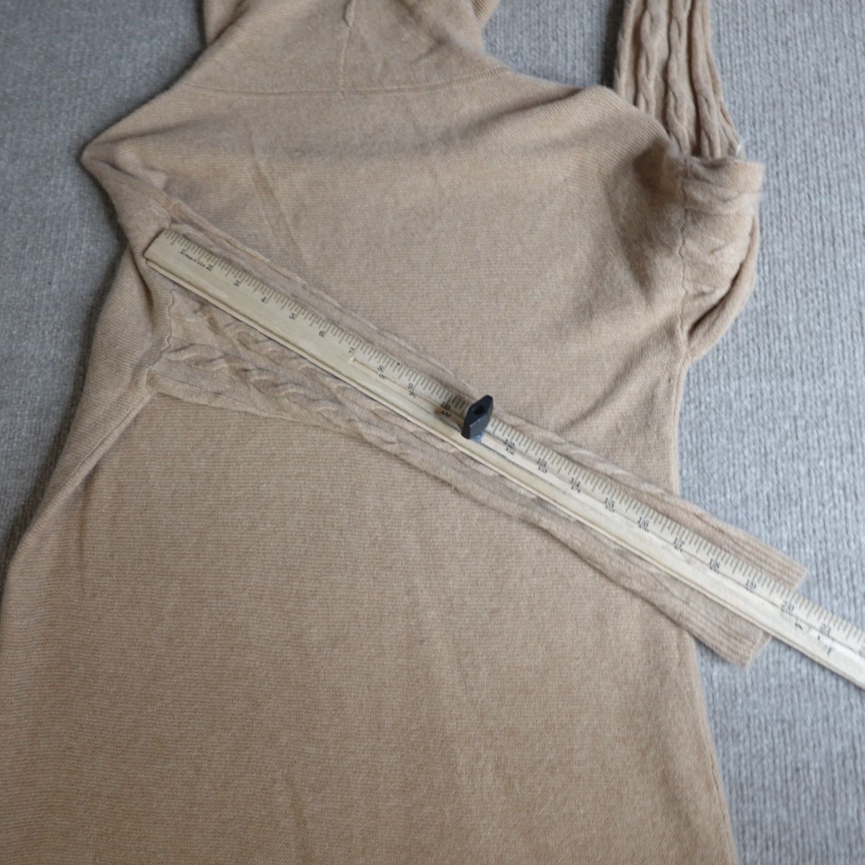 Talbots Talbots Womens Sweater L Beige Cashmere Cowl Neck Dolman Sleeve Knit Pullover Size L / US 10 / IT 46 - 2 Thumbnail