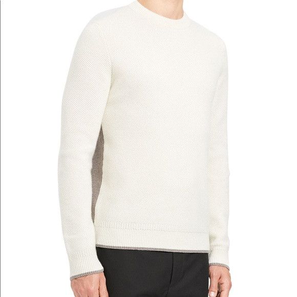 Theory Theory Winlo Crewneck Sweater in Wool-Cashmere in Natural Size US L / EU 52-54 / 3 - 1 Thumbnail