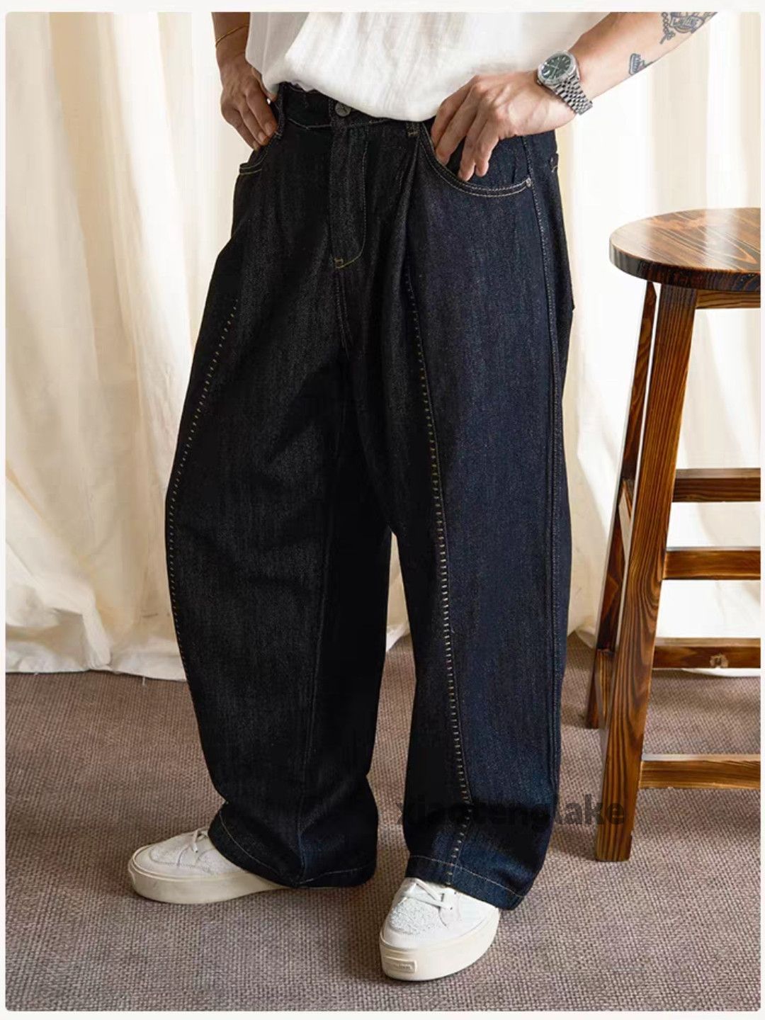 Vintage otl supreme Stussy style wide Leg patchwork y2k jeans Size US 34 / EU 50 - 4 Thumbnail