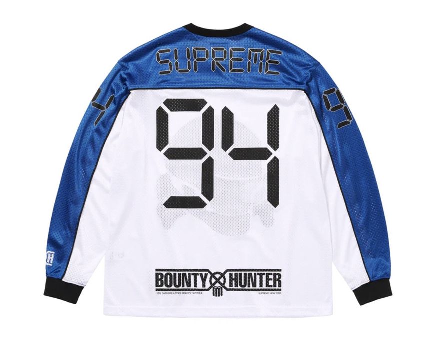 Supreme Supreme Bounty Hunter Mesh Moto Jersey White L in Hand