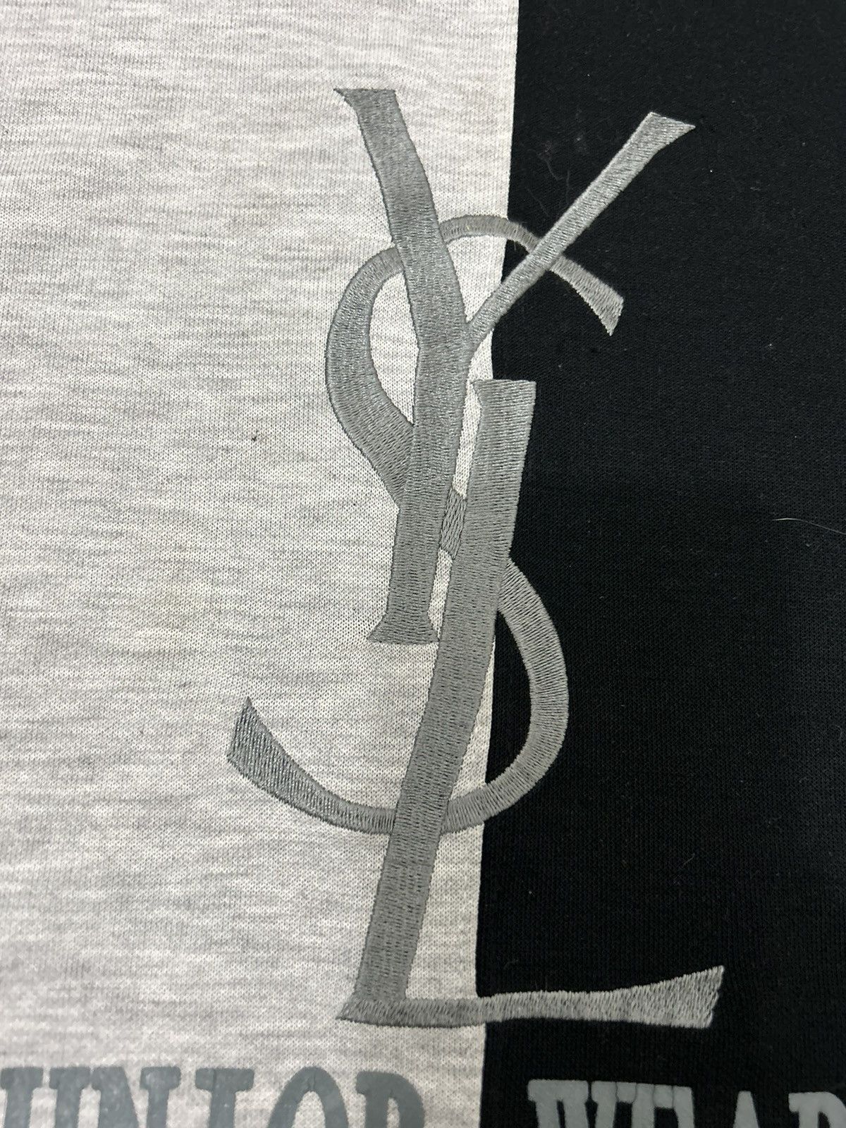 Yves Saint Laurent Vintage Yvessaintlaurent Big Logo two tone Long sleve Size US M / EU 48-50 / 2 - 5 Thumbnail