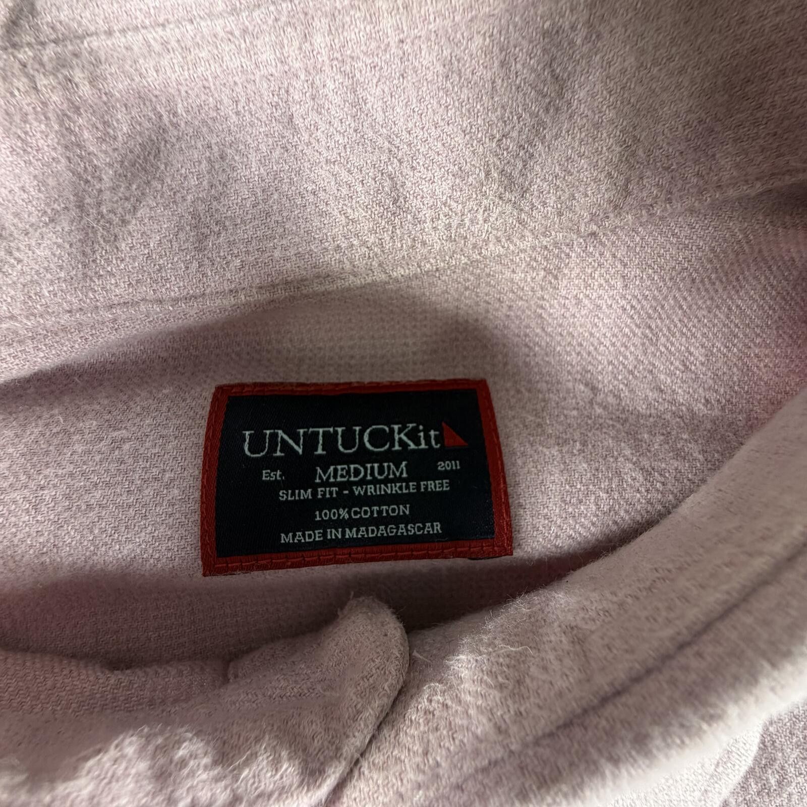 UNTUCKit Untuckit Shirt Men's M Pink Wrinkle Free Button Up Cotton Size US M / EU 48-50 / 2 - 2 Thumbnail