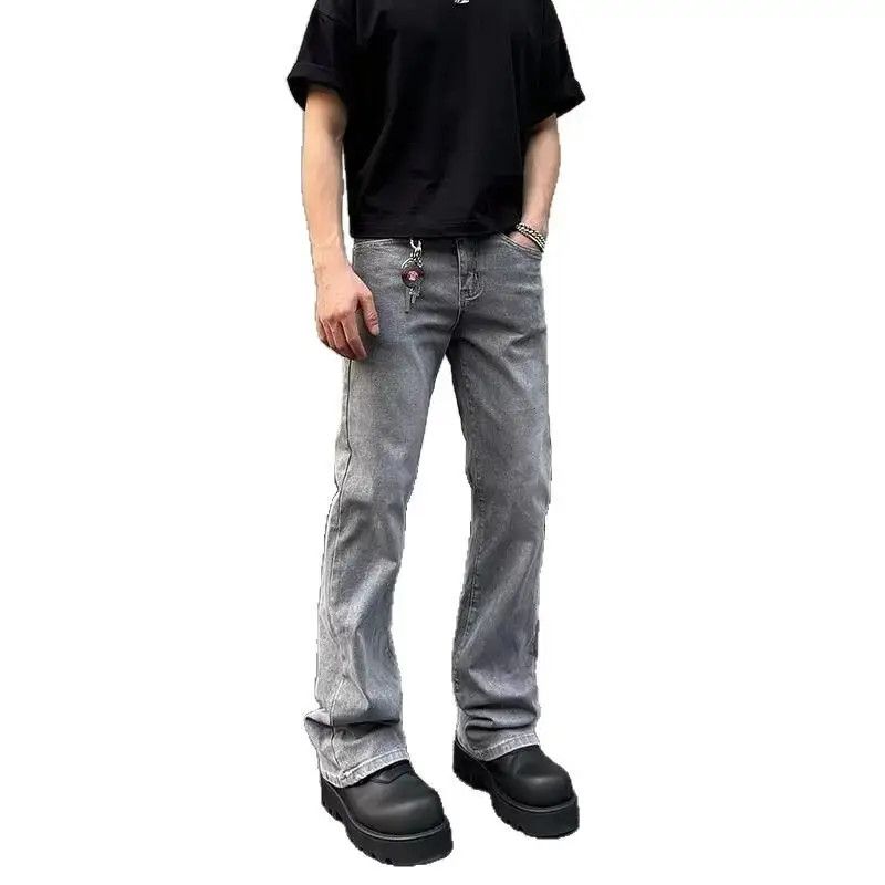 Japanese Brand Retro loose washed micro flared jeans Size US 32 / EU 48 - 5 Thumbnail