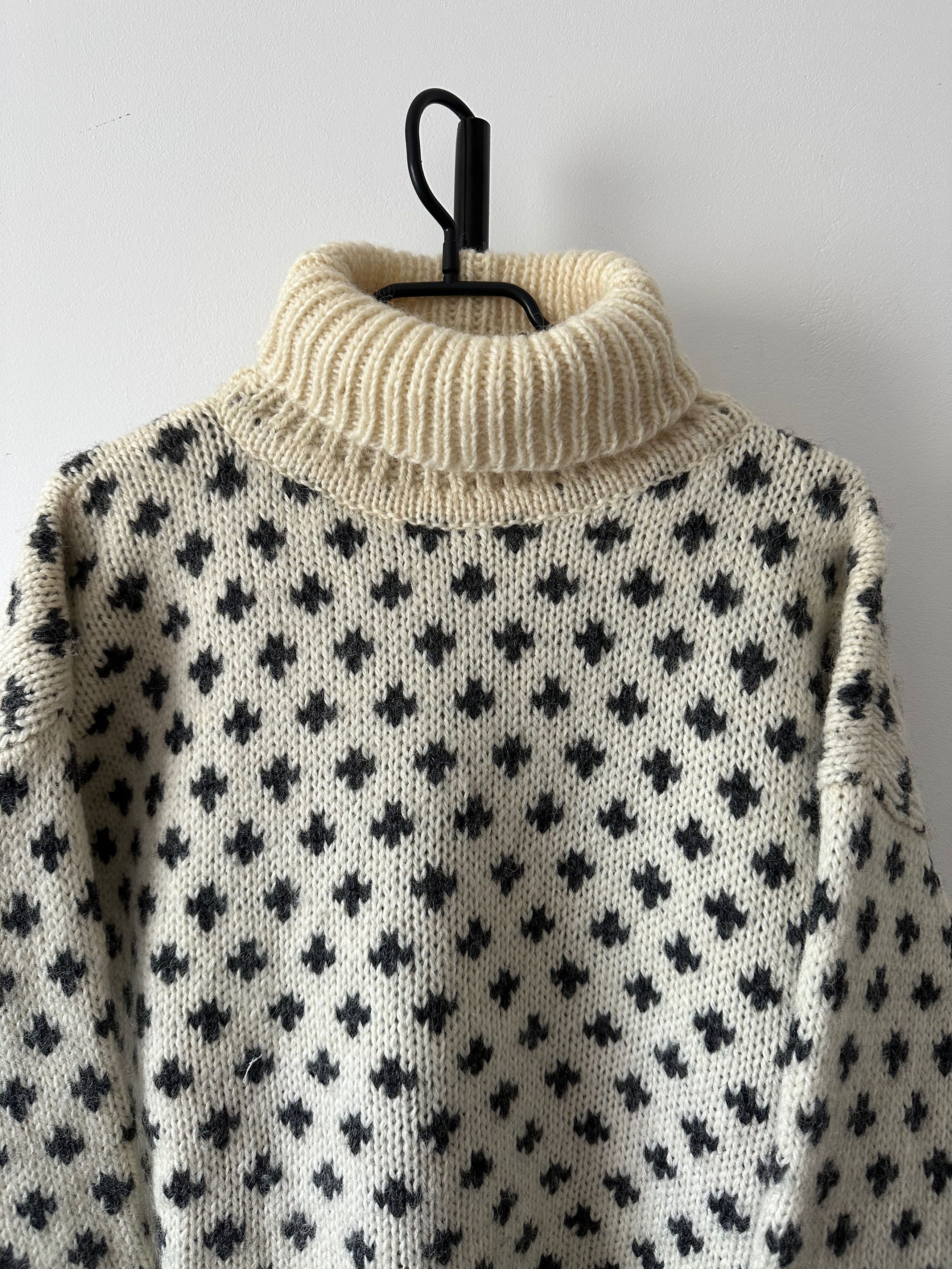Vintage STOBI of Denmark WOOL turtle neck sweater warm Size US L / EU 52-54 / 3 - 3 Thumbnail