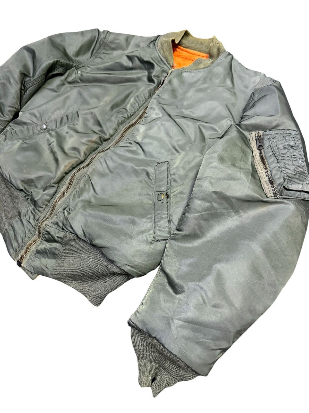 Vintage Rare!! Vintage 1960 Military Bomber Jacket Ma-1 Size US M / EU 48-50 / 2 - 2 Thumbnail