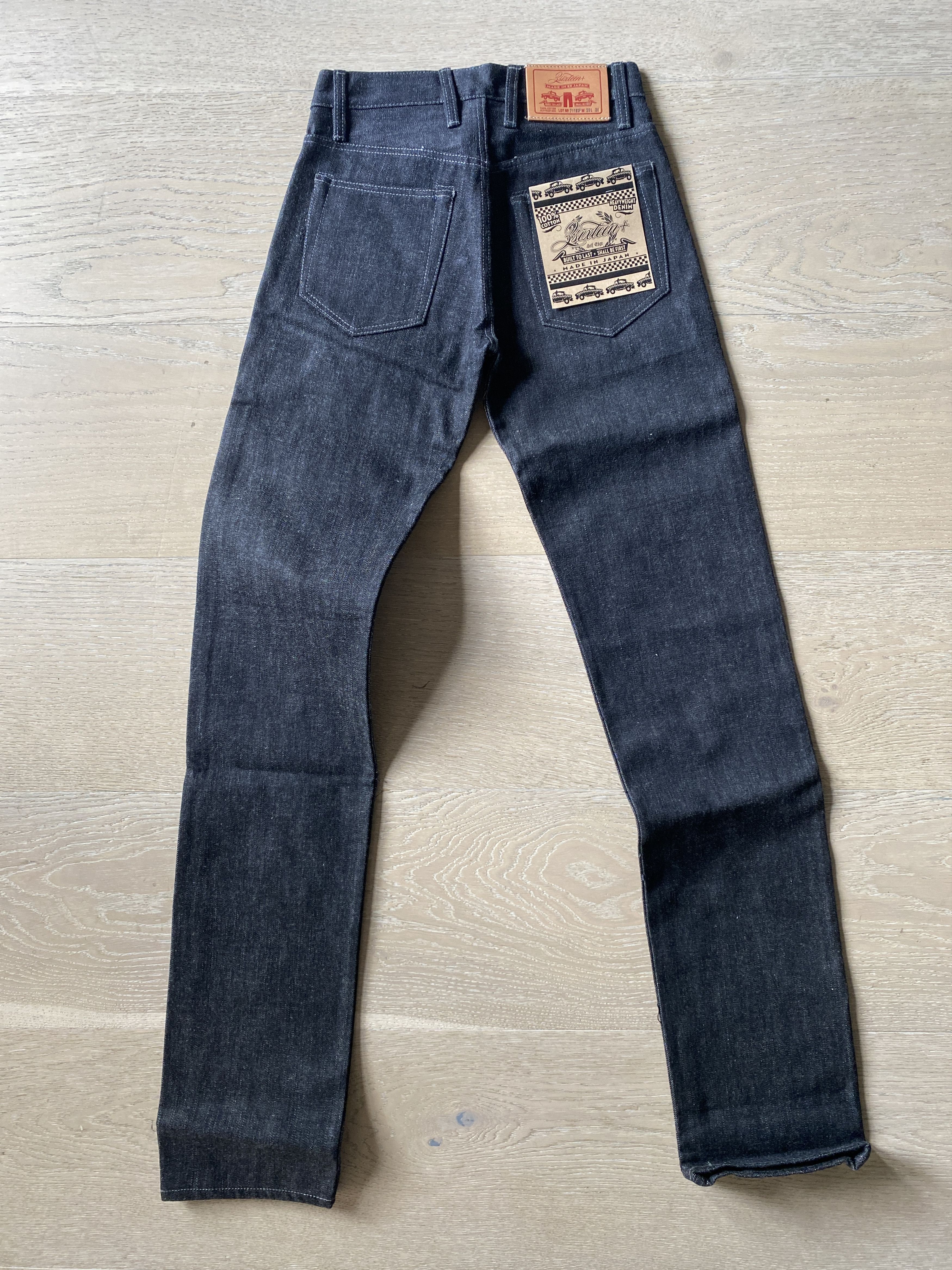 image of 3Sixteen x Self Edge 711Bsp Black Straight Loomstate Jeans, Men's (Size 31)