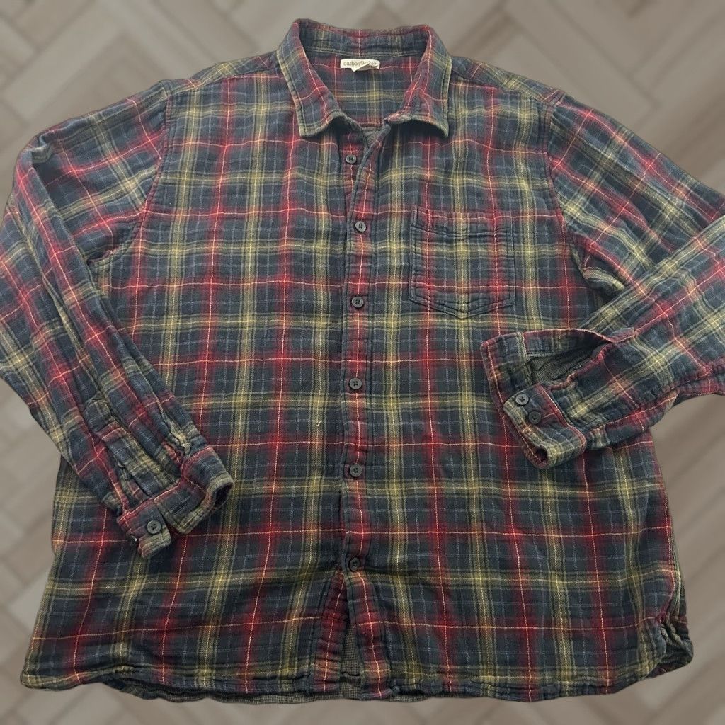 Carbon2Cobalt Carbon 2 Cobalt Plaid Button-Up Shirt Men's Large Multicolor Long Sleeve Cotton Flannel Size US L / EU 52-54 / 3 - 1 Thumbnail