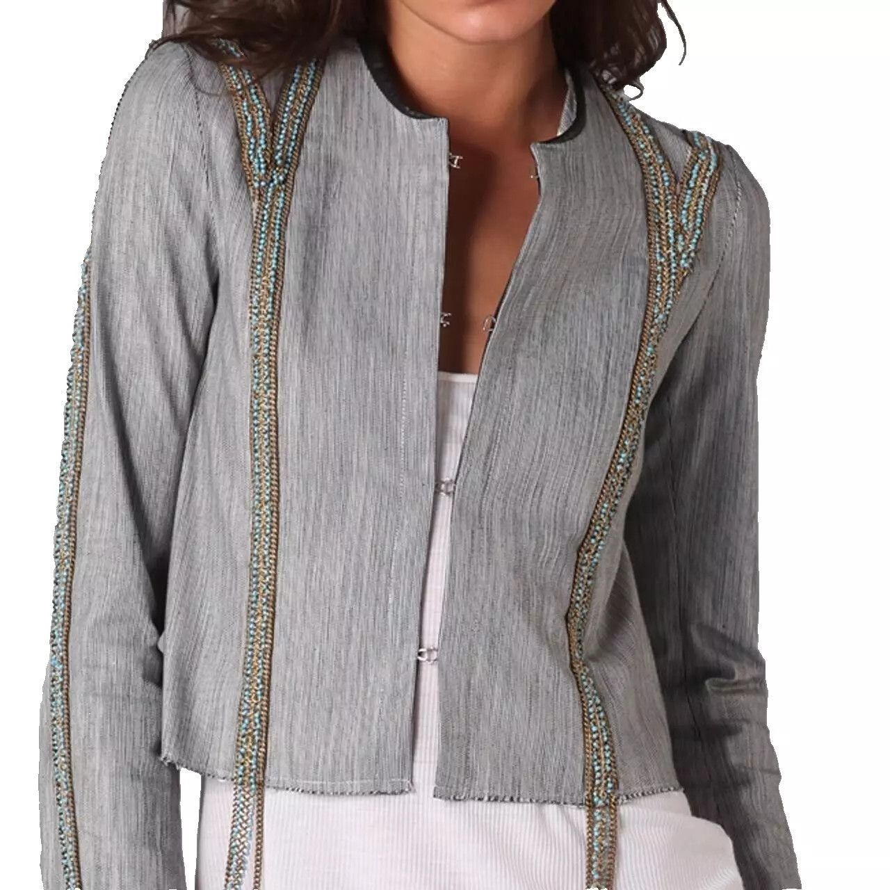 Iro IRO jacket Talya cropped beaded size 1 Size S / US 4 / IT 40 - 1 Thumbnail