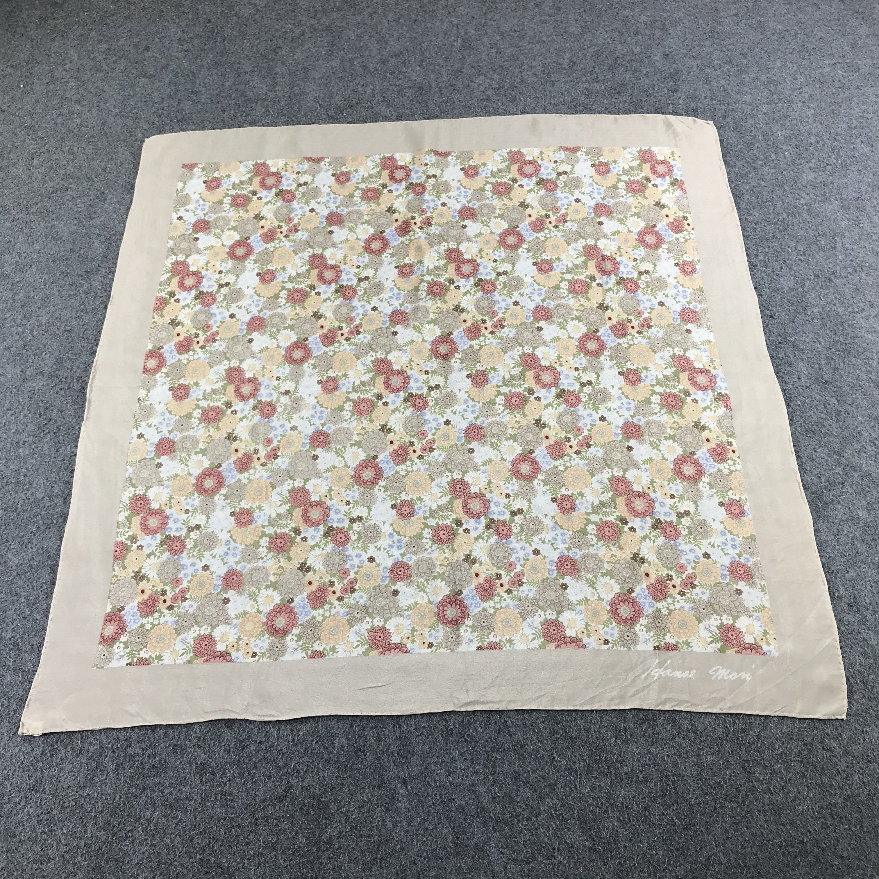 Hanae Mori Vintage Hanae Mori Floral Silk Scarf M74 Size ONE SIZE - 2 Thumbnail
