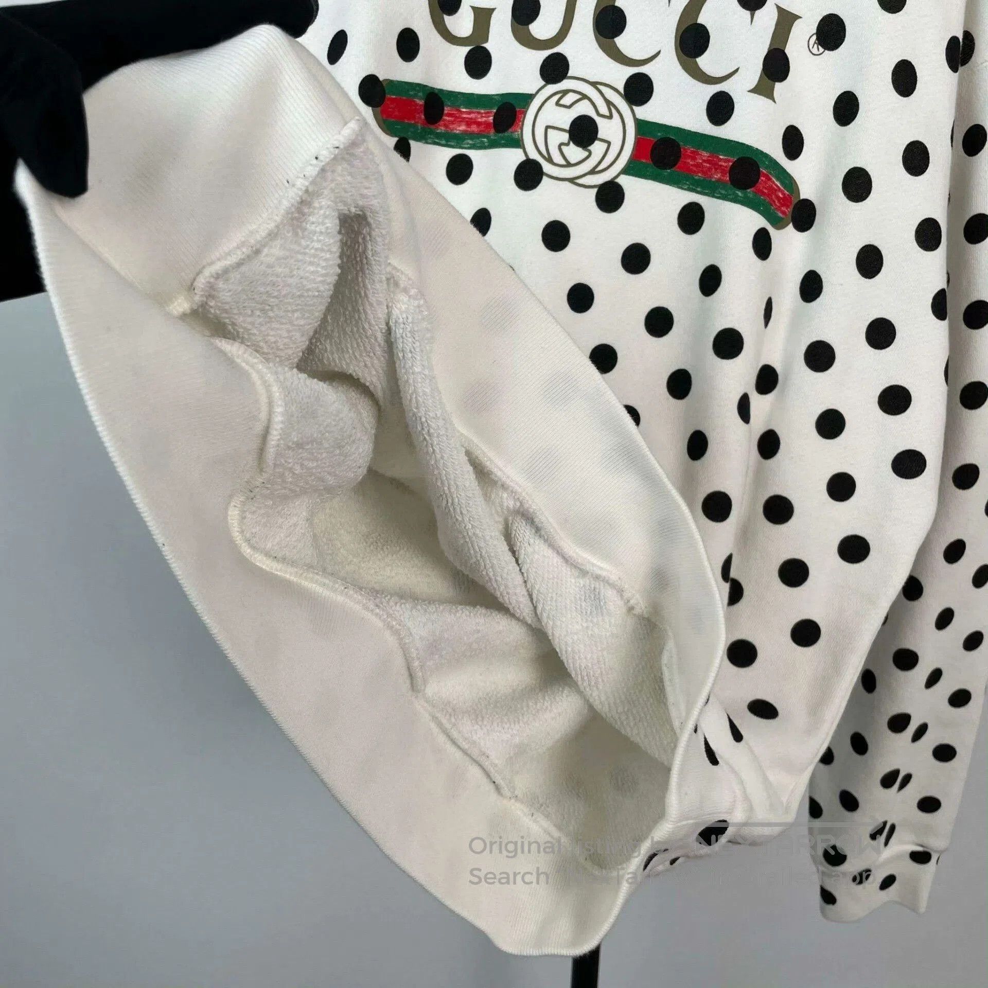 Gucci Gucci White Polka Dot Logo Sweatshirt S. Size S / US 4 / IT 40 - 6 Thumbnail