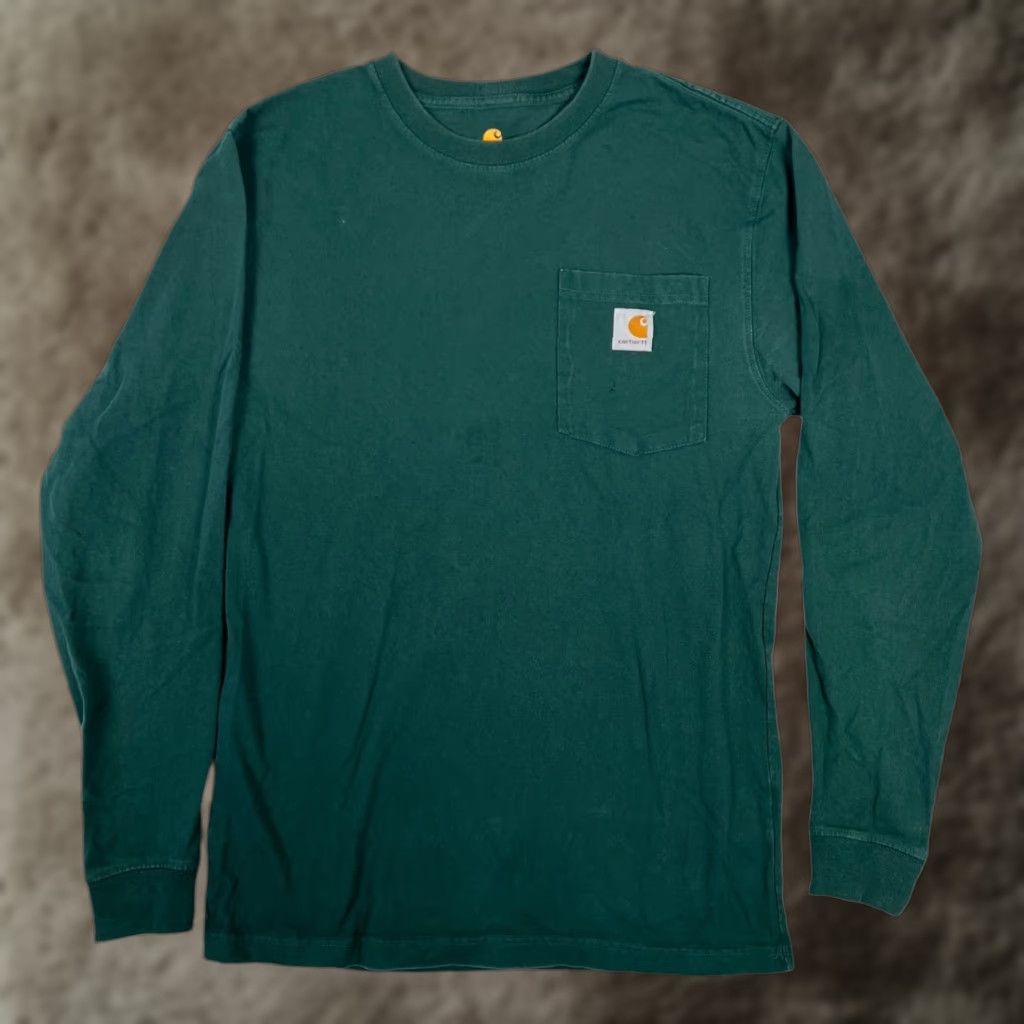 Carhartt VINTAGE Carhartt Shirt Long Sleeve Pocket Shirt Regular Mens S Black All Seasons Workwear Sun Faded Grunge Pocket Size US S / EU 44-46 / 1 - 1 Thumbnail