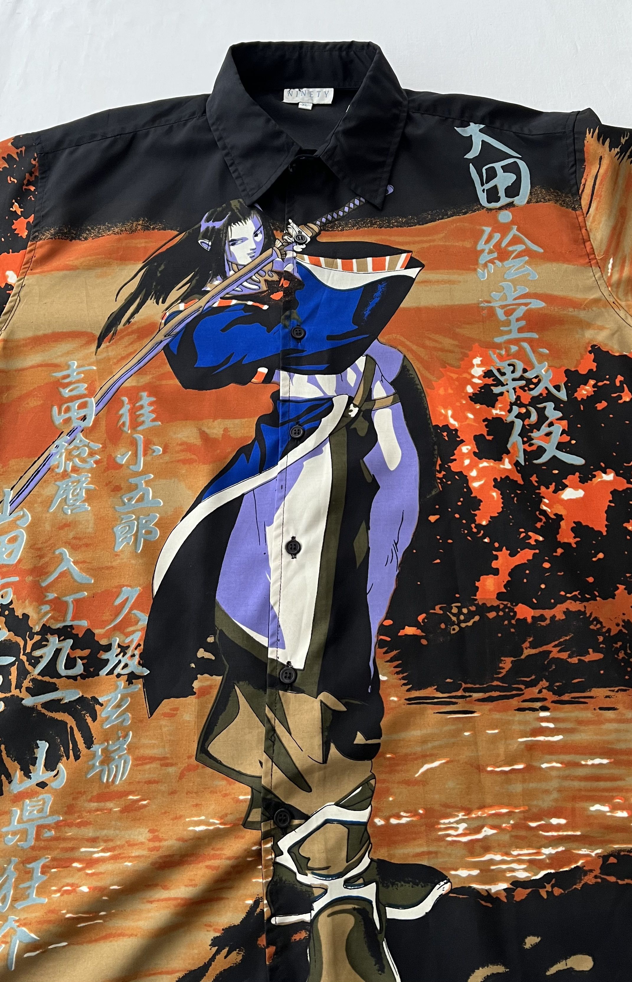 Anime Vintage 90s Anime Samurai Japanese Style Hawaii Shirt Size US XL / EU 56 / 4 - 3 Thumbnail
