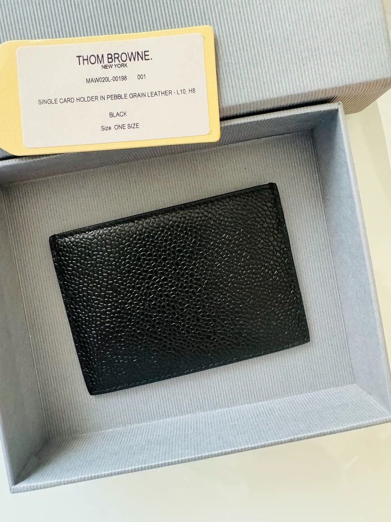 Thom Browne Thom Browne Black leather card case Size ONE SIZE - 2 Thumbnail