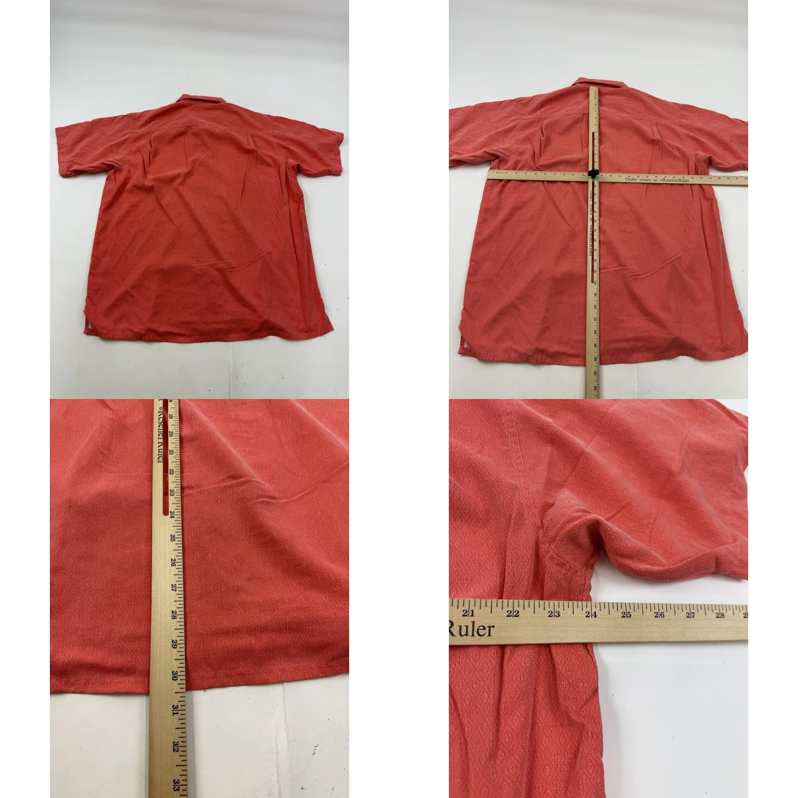 Pronto Uomo Pronto Uomo Shirt Mens XL Red Geometric Silk Blend Short Sleeve Button Up Casual Size US XL / EU 56 / 4 - 8 Thumbnail