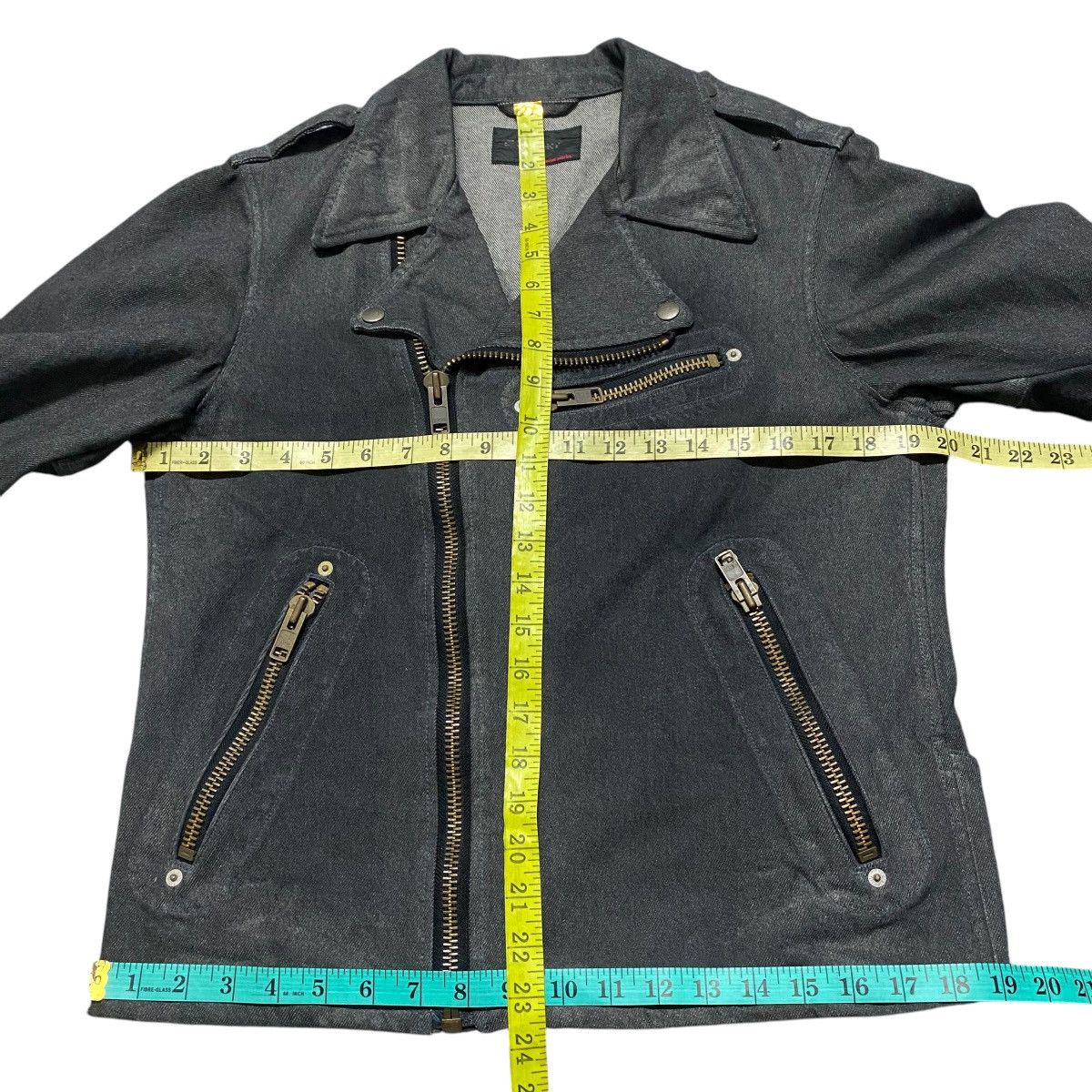 Le Grande Bleu (L.G.B.) Maniac Works Black Waxed Denim Biker Jacket Size US M / EU 48-50 / 2 - 20 Thumbnail
