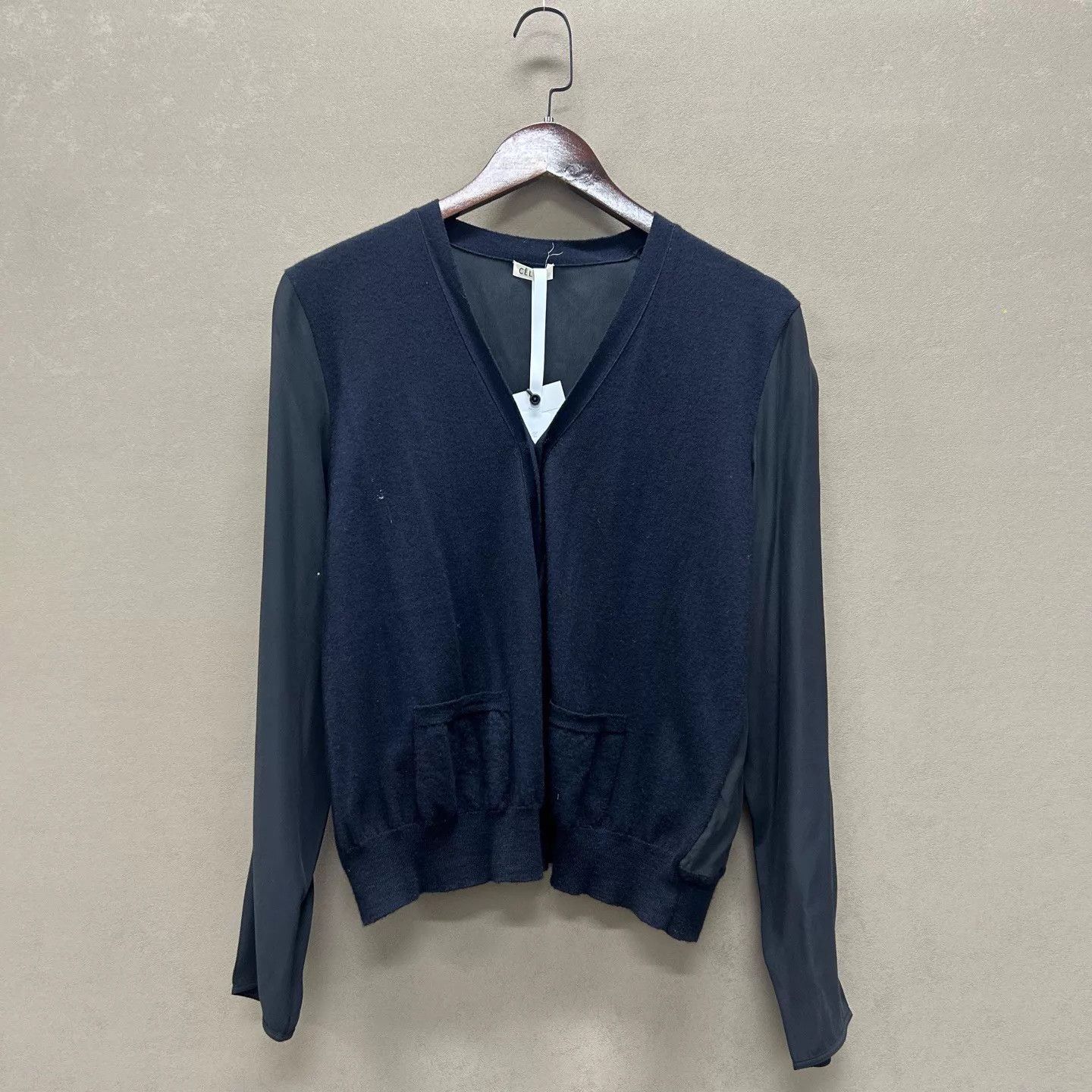 Celine Celine black cashmere knit cardigan S mint Size S / US 4 / IT 40 - 1 Thumbnail