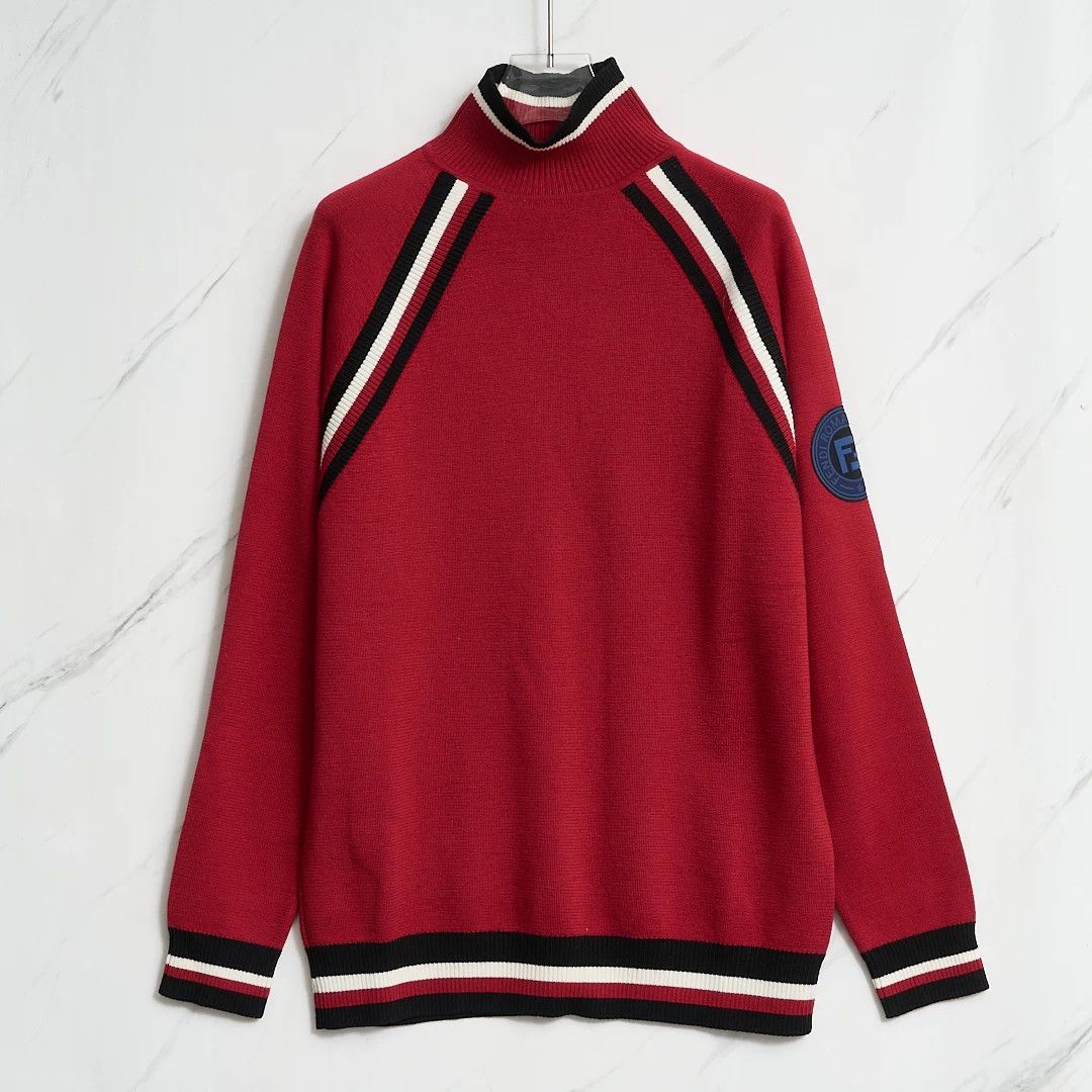 Fendi Fendi Men's Logo Stripe Knit Sweater Size US M / EU 48-50 / 2 - 1 Thumbnail