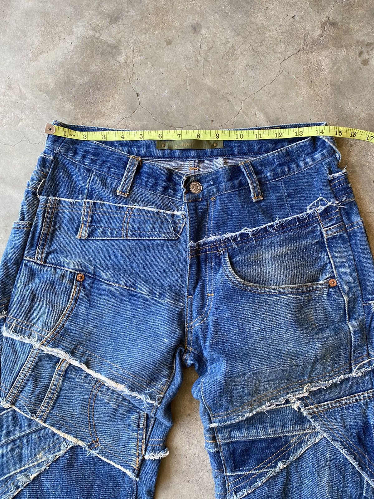 Japanese Brand × Jean japanese brand patchwork jeans pant cyrhyme Size US 31 - 8 Thumbnail