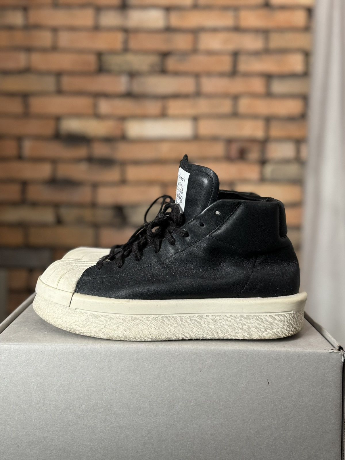 Rick Owens AW17 MASTODON PRO RICK OWENS ADIDAS BLACK MILK SNEAKERS Size US 10.5 / EU 43-44 - 4 Thumbnail