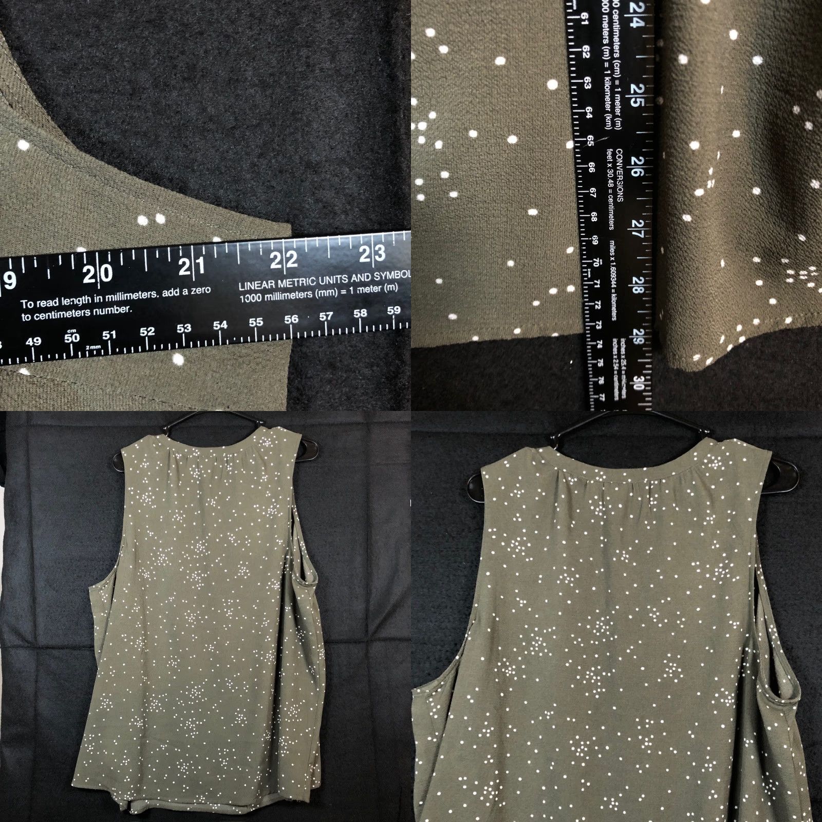 Vintage VINTAGE Ava & Viv Blouse Polka Dot Sleeveless 1X Green White Womens Casual Workwear Size XL / US 12-14 / IT 48-50 - 8 Thumbnail