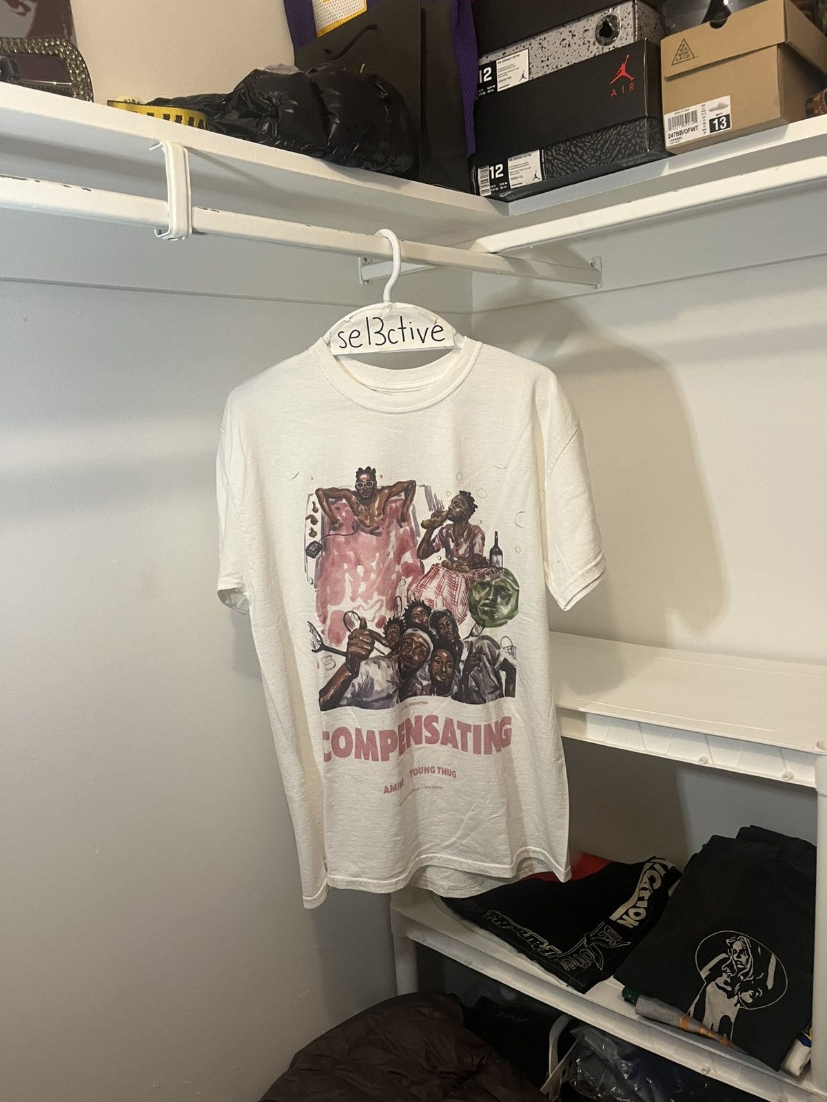 Rap Tees Amine Limbo Merch Compensating ft. Young Thug CLBN T-Shirt Size US L / EU 52-54 / 3 - 1 Thumbnail