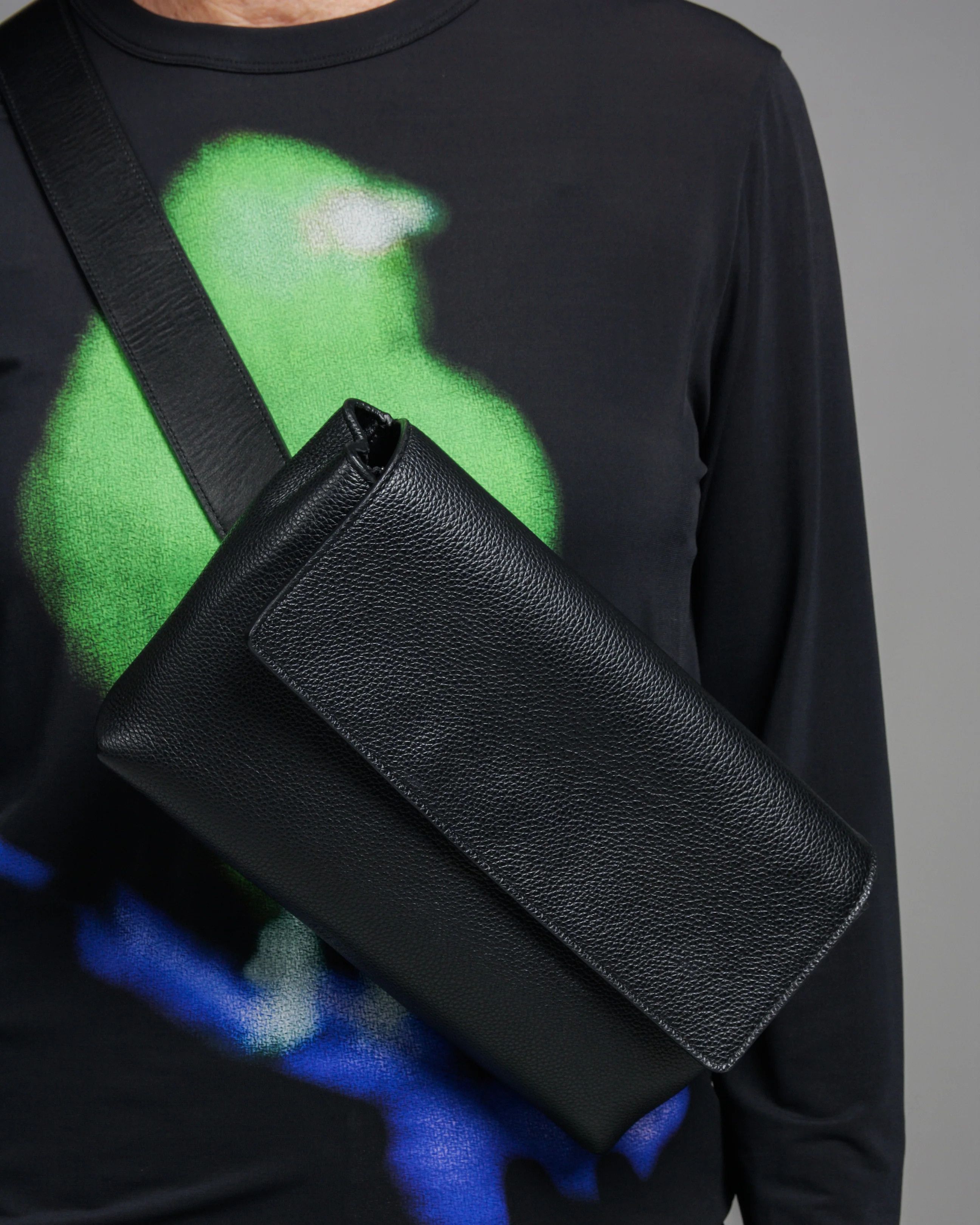 Ann Demeulemeester ANN DEMEULEMEESTER Arta Black Leather Waist Bag Size ONE SIZE - 3 Thumbnail