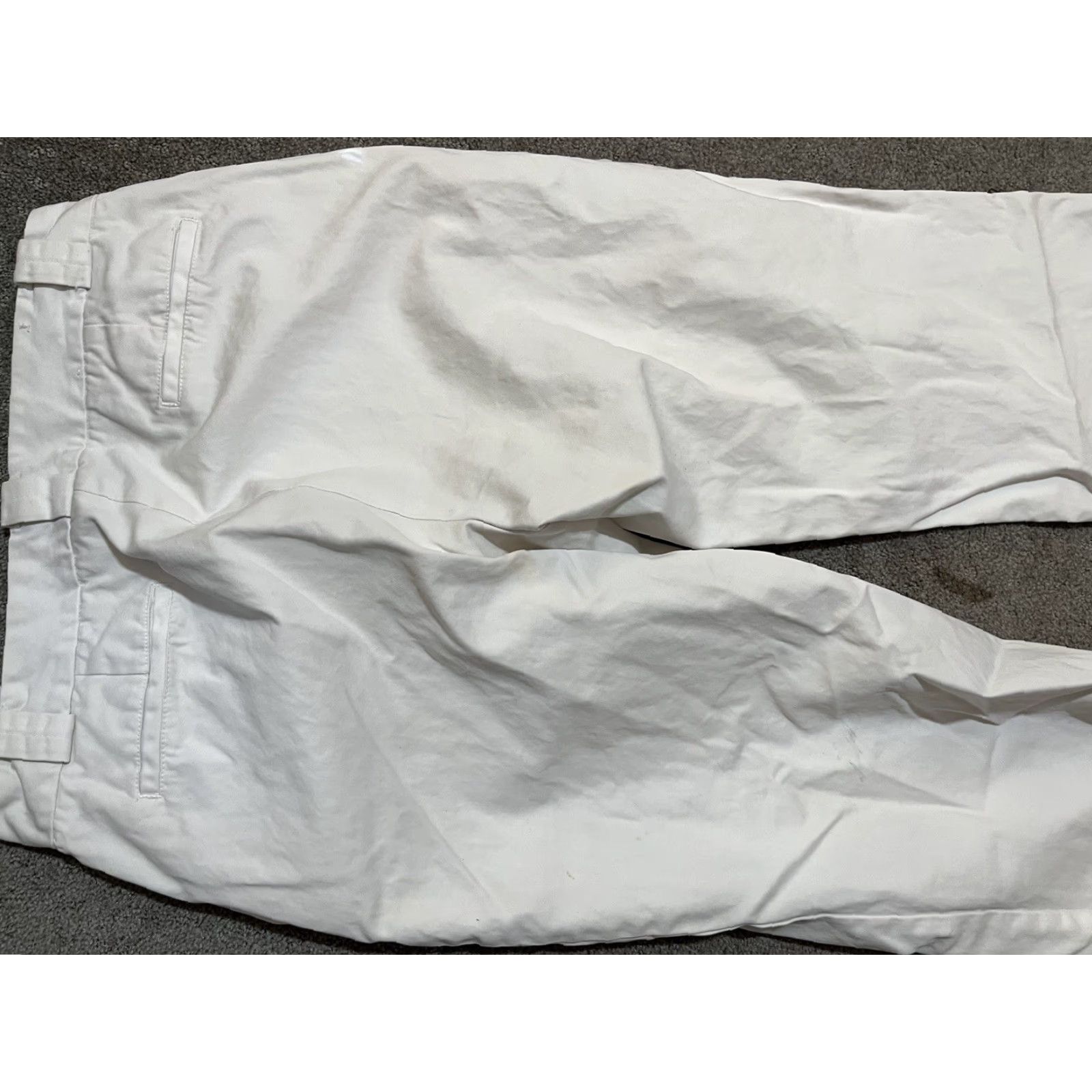 Gap Gap Capri Women's 6 Ivory Solid Cropped White Flaw 5-Pocket Design Zipper Button Cotton Nylon Lycra Classic Jeans Size ONE SIZE - 4 Thumbnail