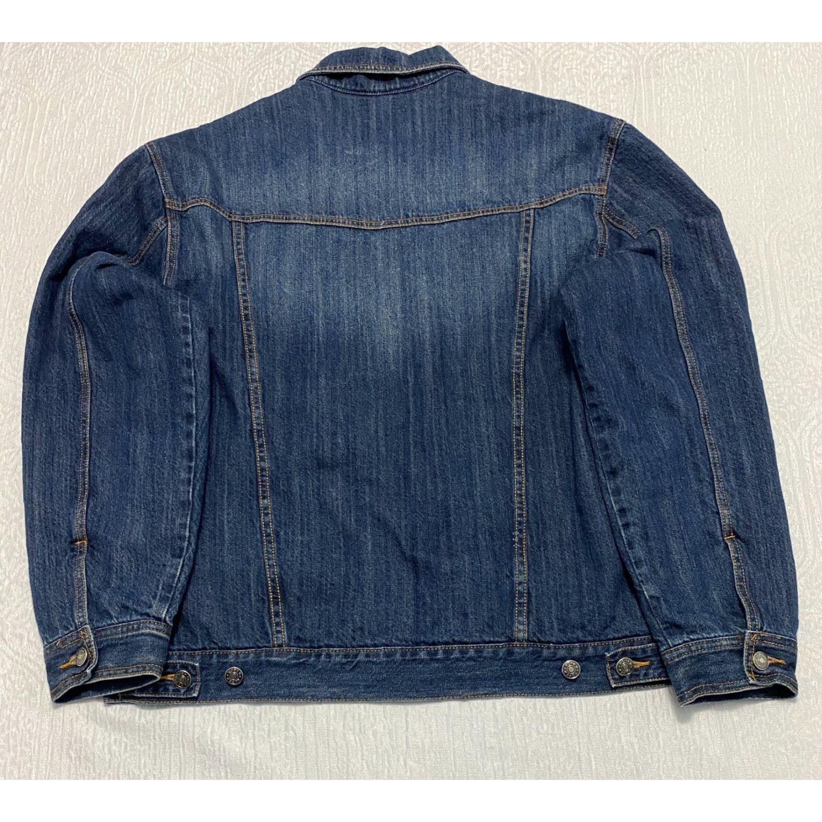 Roper Roper Jacket L Mens Size L Western Solid Denim Cotton Blue Regular Button Lined Nylon Poylester Spring Fall Winter Career: Outer, Casual, Travel Size US 33 - 2 Thumbnail