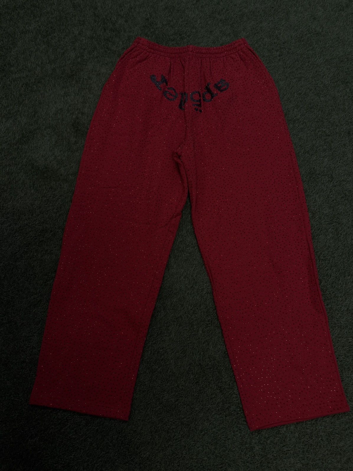 Sp5der Sp5der Worldwide VVS Red Stone Crystal Sweatpants XL (NEW) Size US 34 / EU 50 - 1 Thumbnail