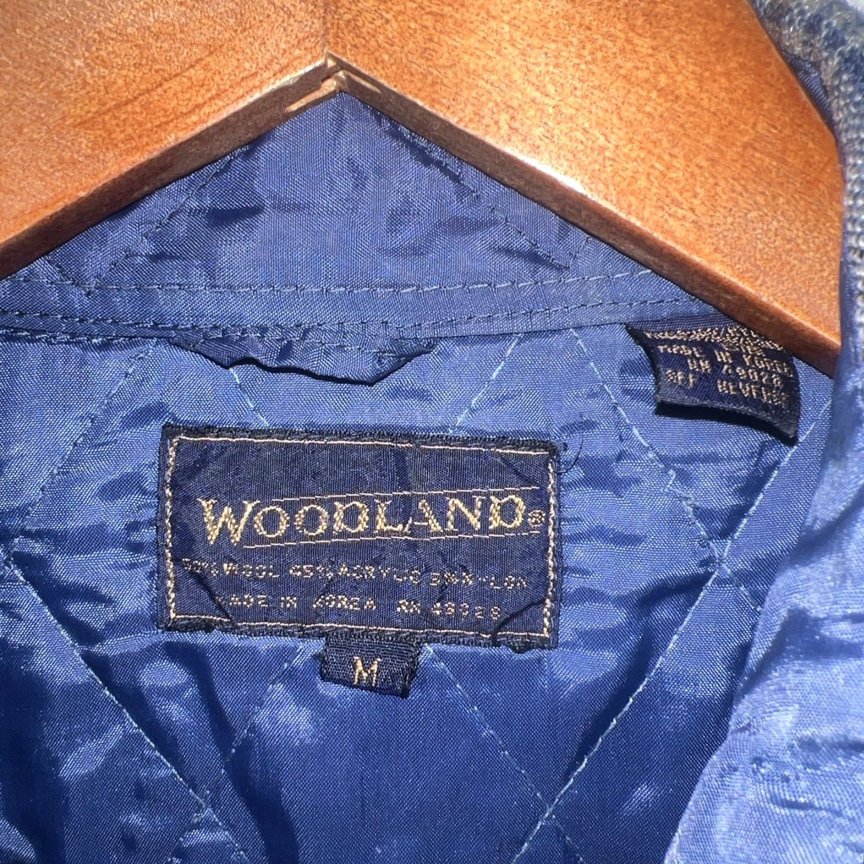 Vintage VINTAGE Woodland Plaid Button-Up Shirt Mens Medium Blue Wool Blend Long Sleeve Quilted Size US M / EU 48-50 / 2 - 2 Thumbnail