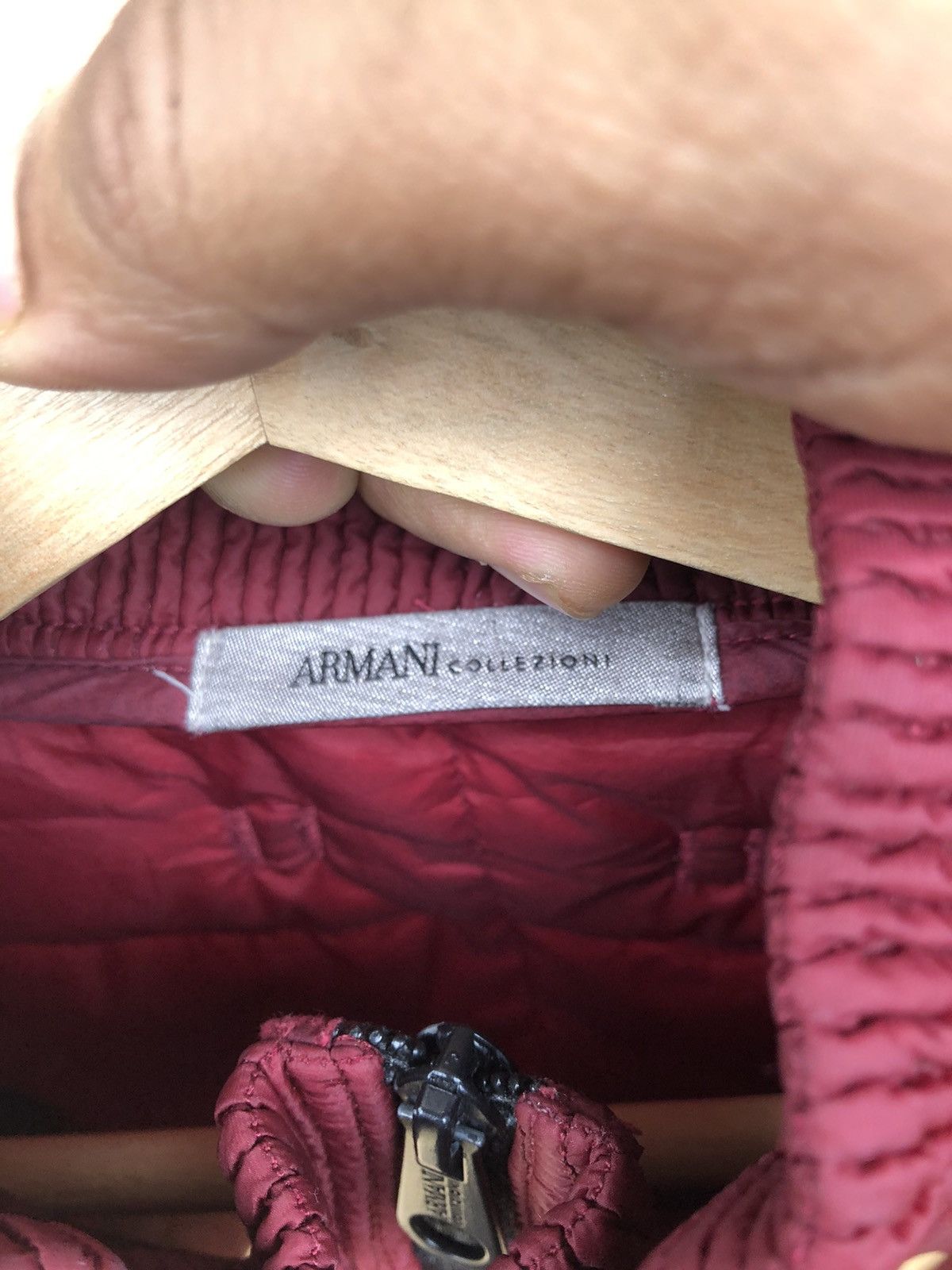 Armani × Armani Collezioni Red Puffer Jacket Armani Collezioni Real Down Size US M / EU 48-50 / 2 - 5 Thumbnail