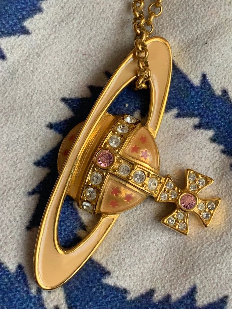 Vivienne Westwood Vivienne Westwood Mid-old pink enamel necklace Size ONE SIZE - 8 Thumbnail