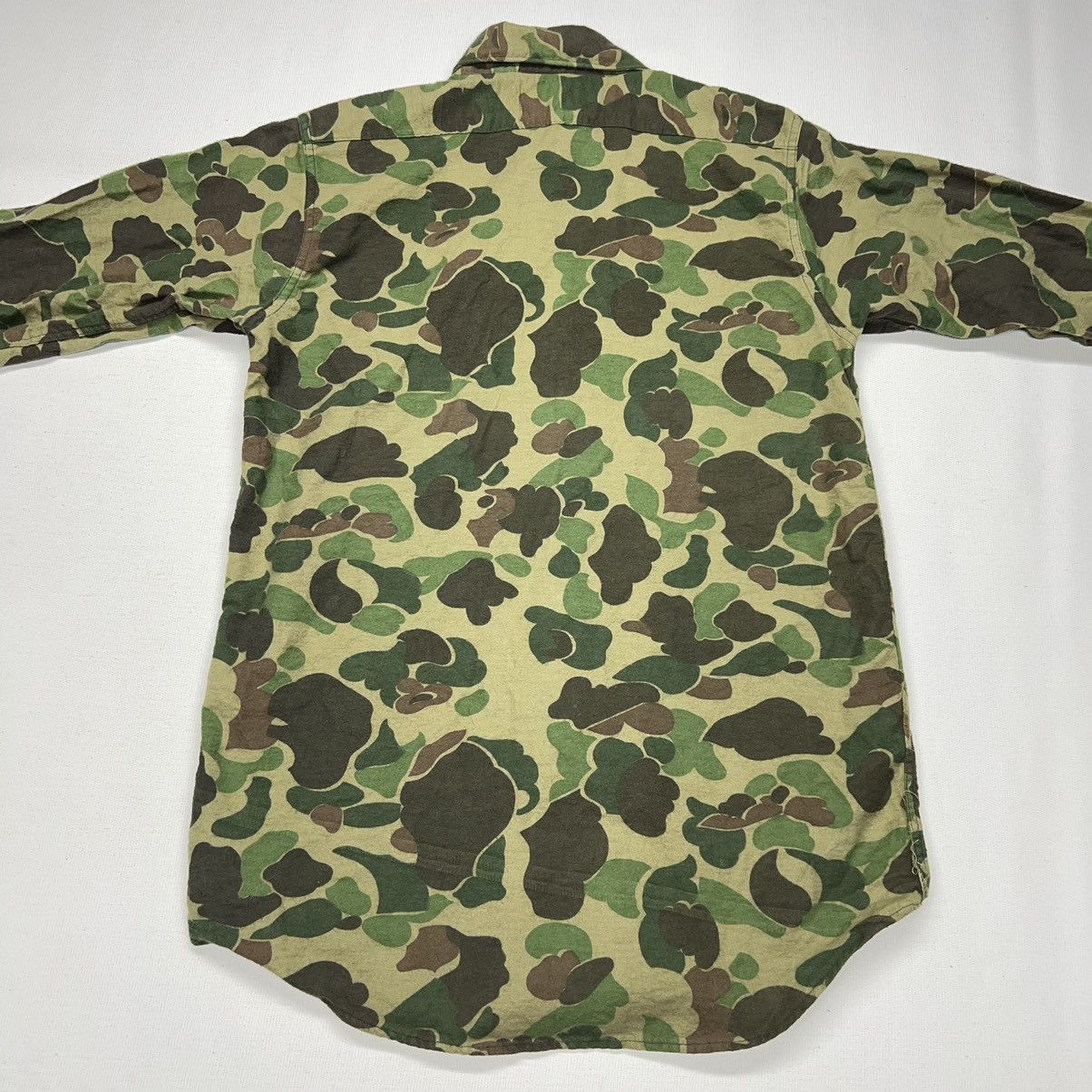 Vintage VTG Kamo Button Shirt Duck Camo Green Hunting Vietnam Era Size US S / EU 44-46 / 1 - 9 Thumbnail