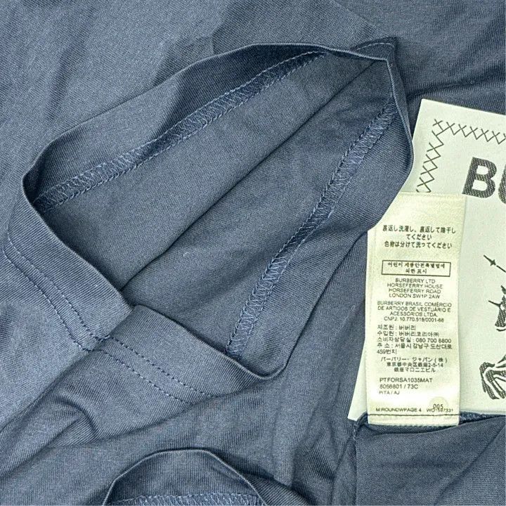 Burberry Burberry Burberry Navy Blue Short Sleeve T-Shirt-2507 Size US M / EU 48-50 / 2 - 3 Thumbnail