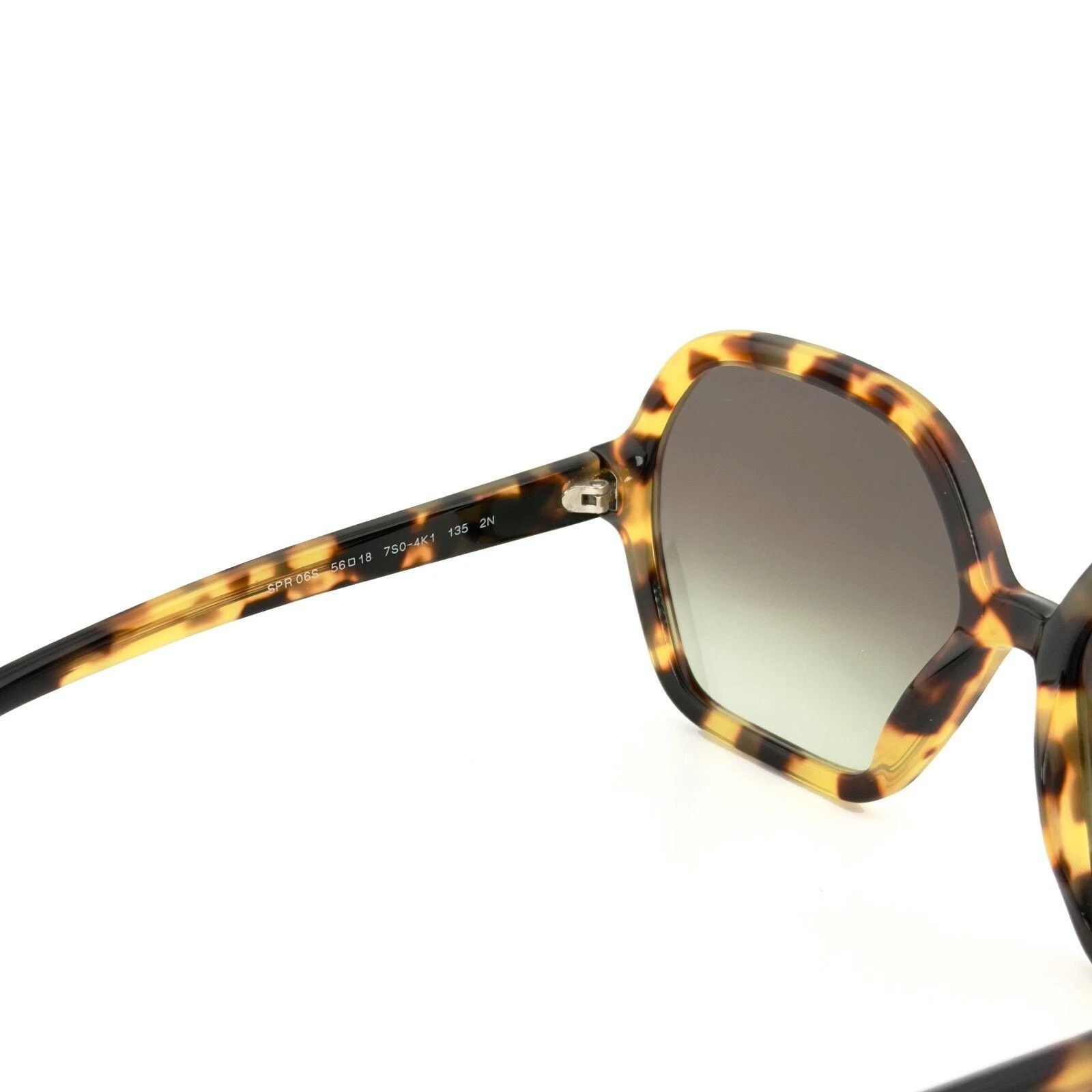 Prada PRADA SOFT POP 06S Geometric Sunglasses Brown Havana SPR06S Size ONE SIZE - 9 Thumbnail