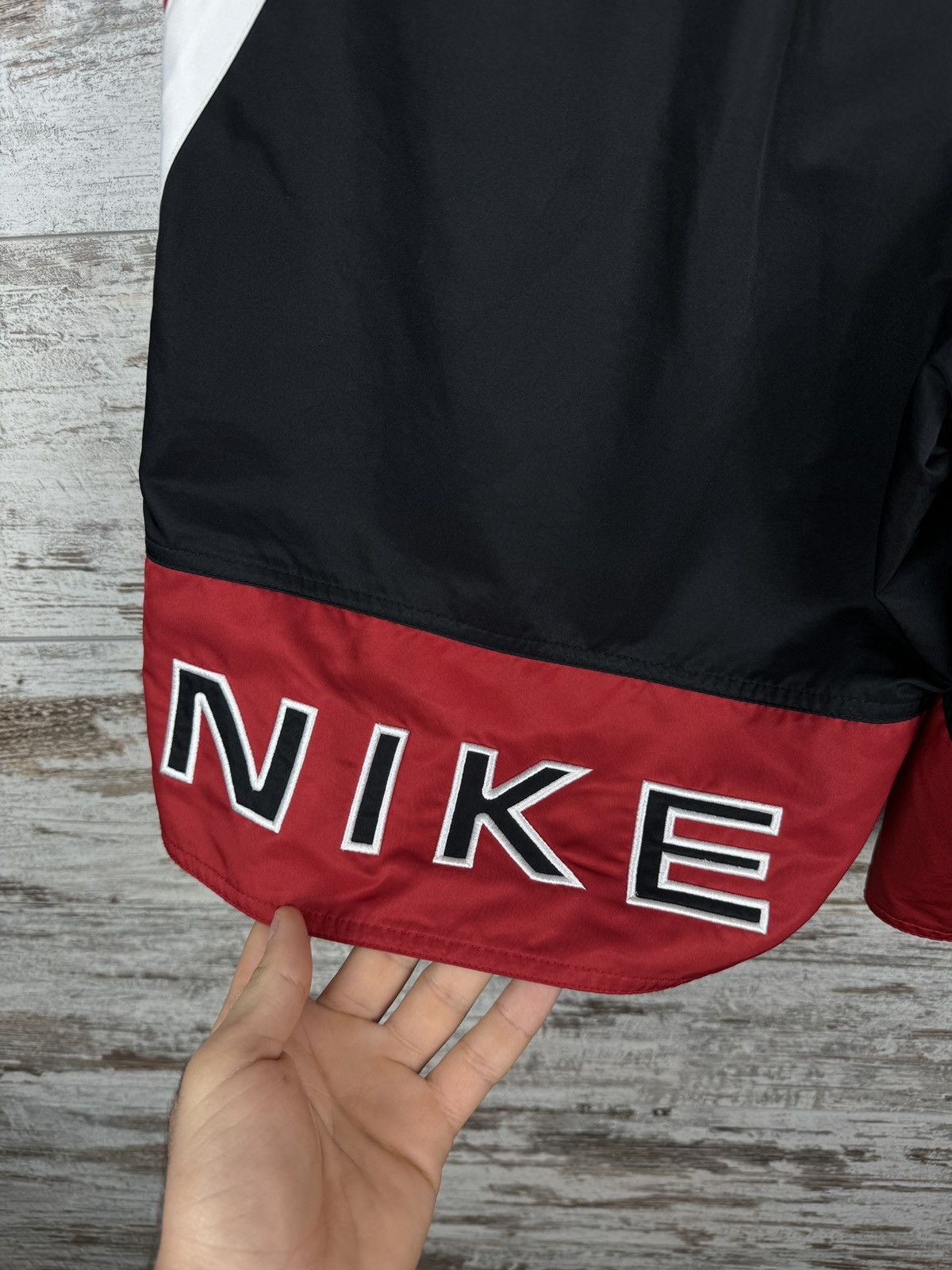 Nike Mens Vintage Nike drill swoosh shorts rare y2k 90s nylon Size US 34 / EU 50 - 5 Thumbnail