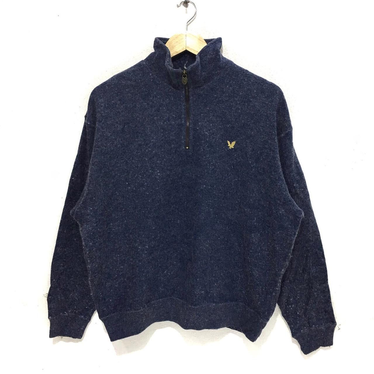 Lyle & Scott Vintage LYLE & SCOTT CLUB Eagle Sweater Logo Blue Jumper Size US L / EU 52-54 / 3 - 1 Thumbnail