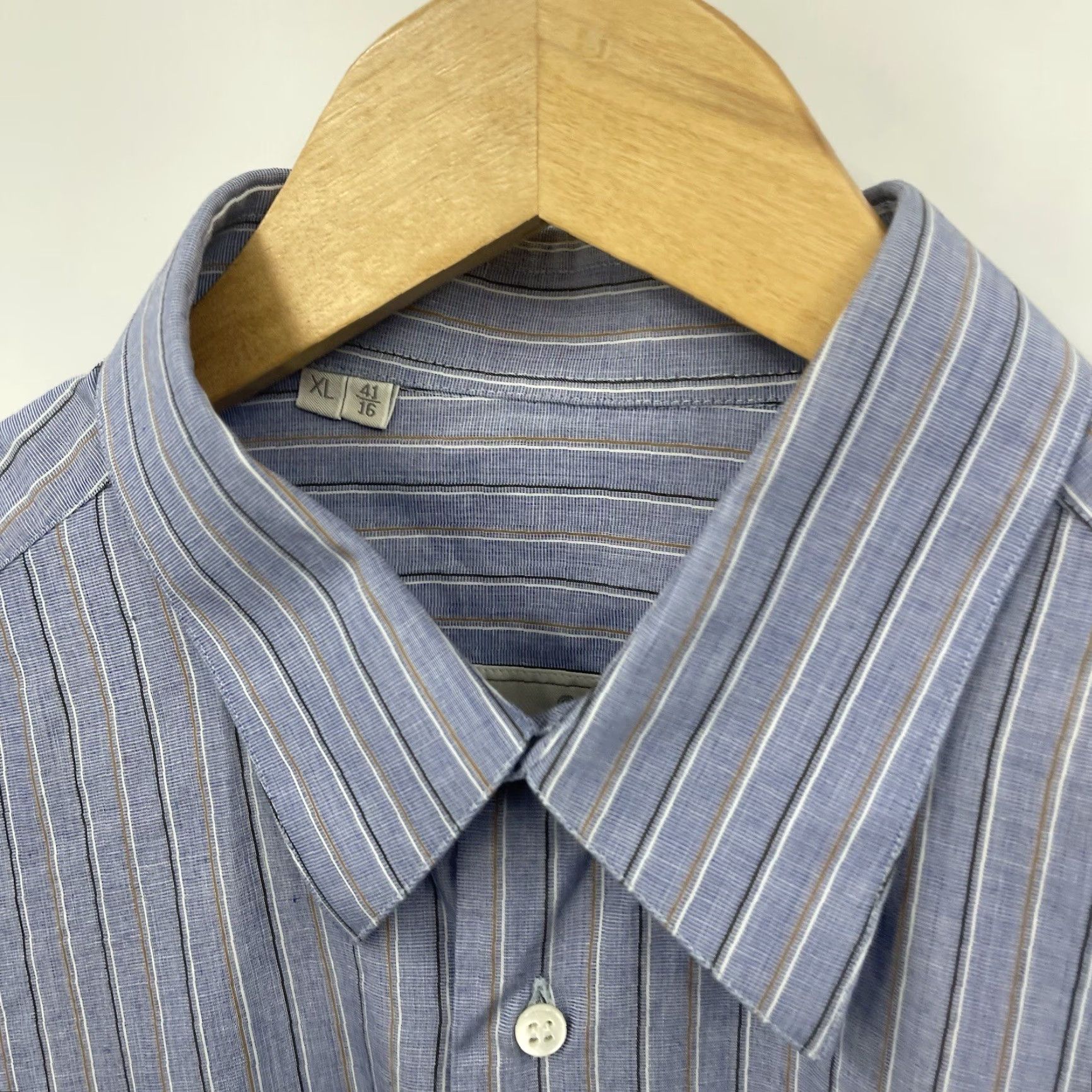 Ermenegildo Zegna VINTAGEErmenegildo Zegna Shirt Mens XL 16 Striped Blue Preppy Cotton Pocket Button Shirt Size US XL / EU 56 / 4 - 7 Thumbnail