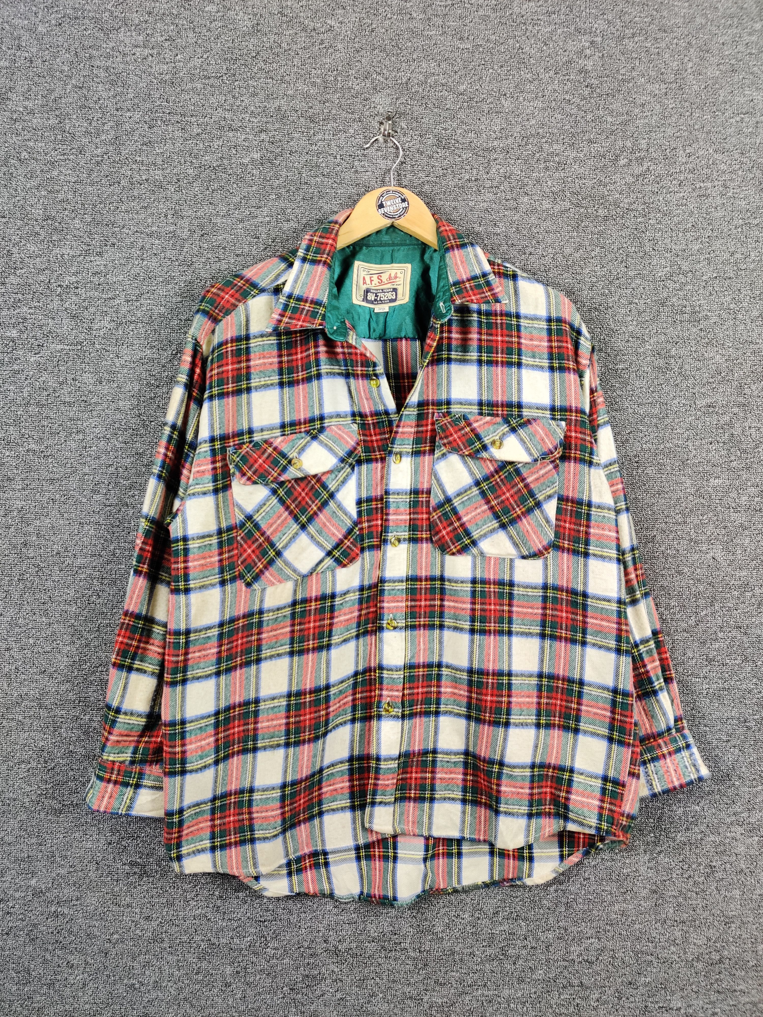 Flannel Japanese Brand Afs Club Plaid Flannel Shirt Button Ups Size US L / EU 52-54 / 3 - 1 Thumbnail