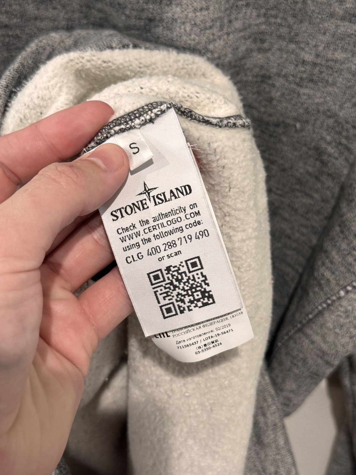 Stone Island Stone Island Grey Lined Sweater size S Size US S / EU 44-46 / 1 - 7 Thumbnail