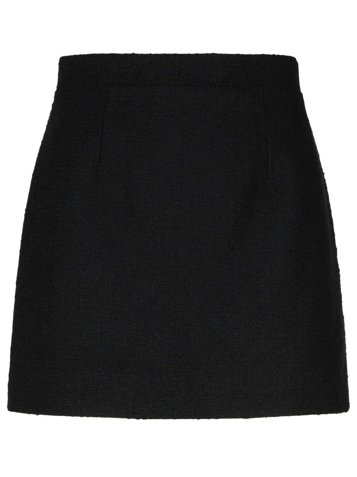 Patou PATOU Black Virgin Wool Blend Miniskirt Size 27" / US 4 / IT 40 - 1 Thumbnail